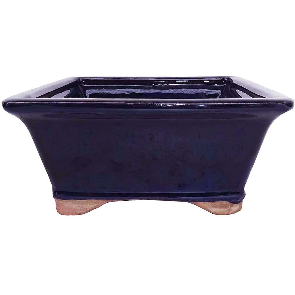 Blue Ceramic Bonsai Pot - Oval 20