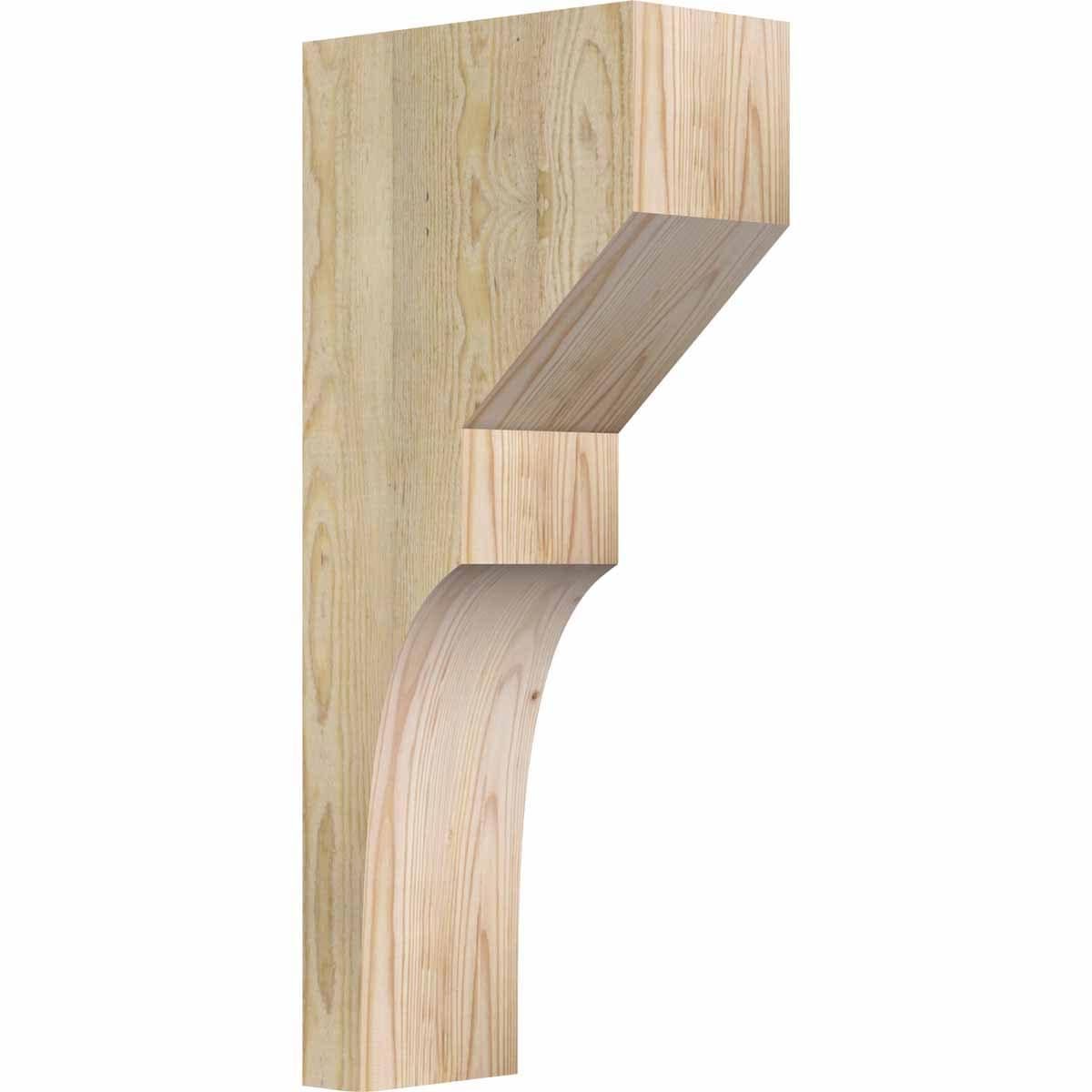Ekena Millwork COR06X12X28MON00RDF 6-in x 12-in x 28-in Monterey Unfinished Douglas fir Wood Paintable/Stainable Corbel