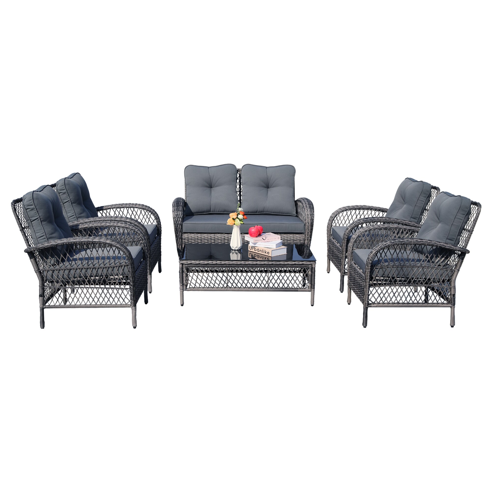 UPHA LHDK-2AB-DGRAY Patio-Conversation-Sets - View #2