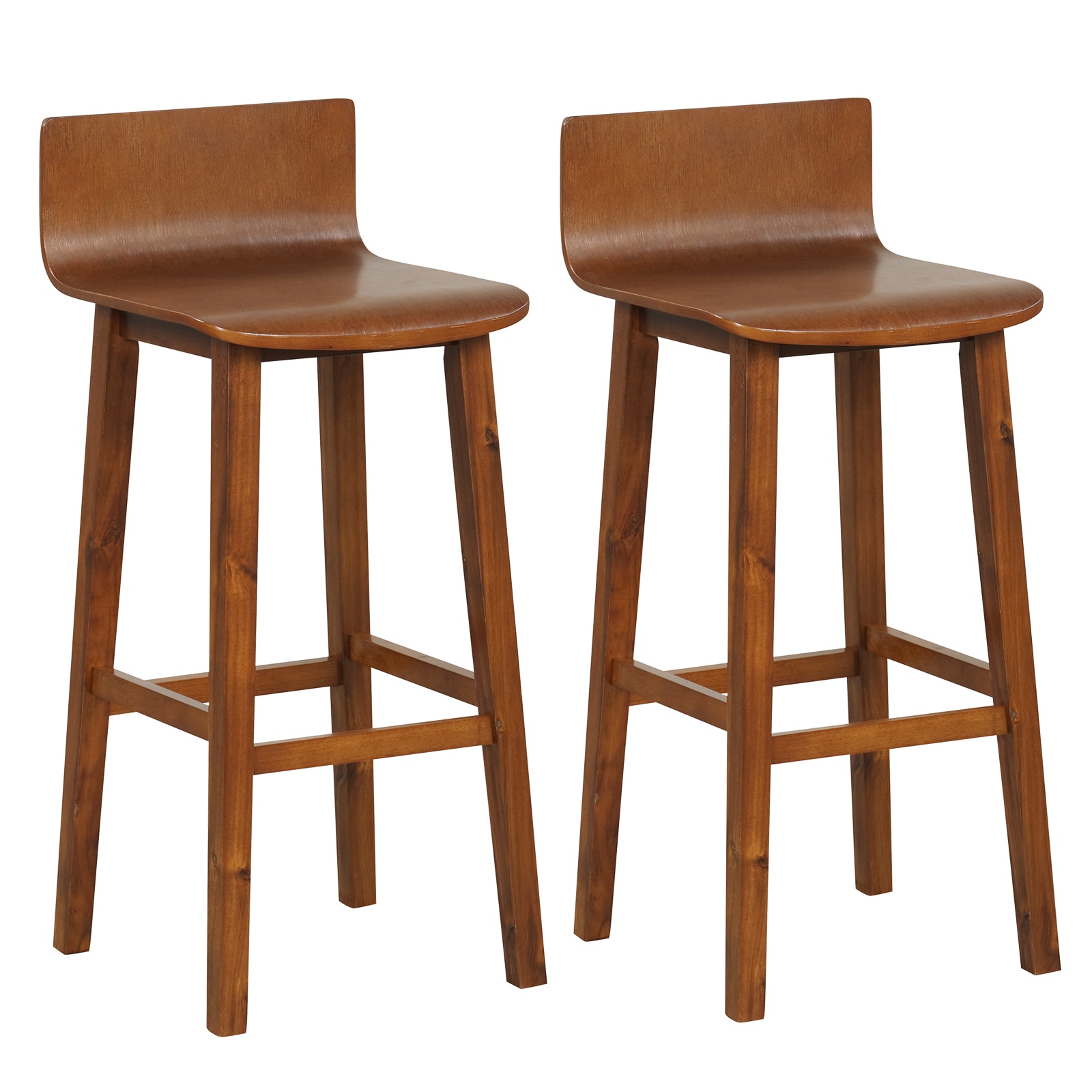  ID11387WN29 Brown 29-in H Bar height Wood Bar Stool