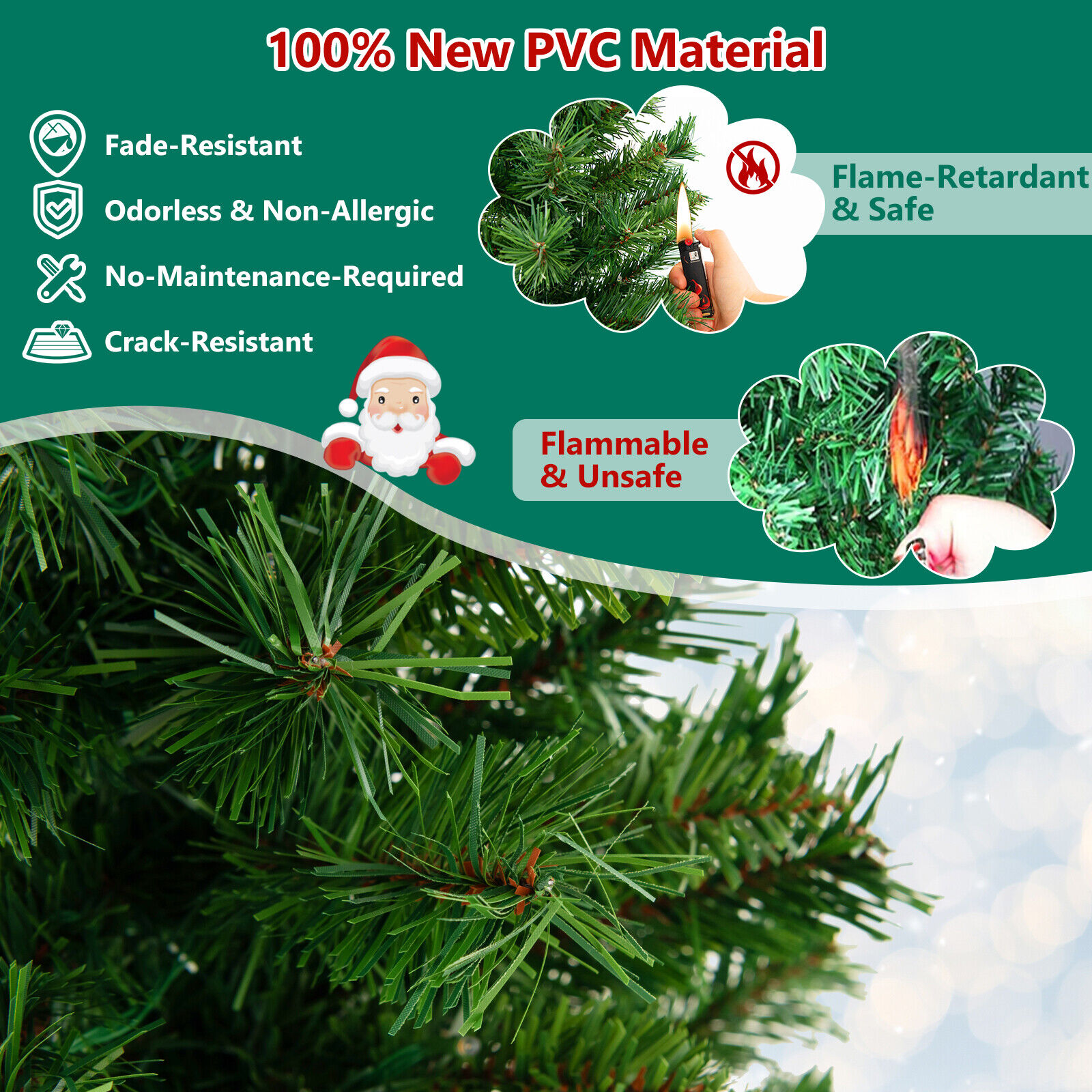 WELLFOR CM-HWY-22795 Artificial-Christmas-Trees - View #6