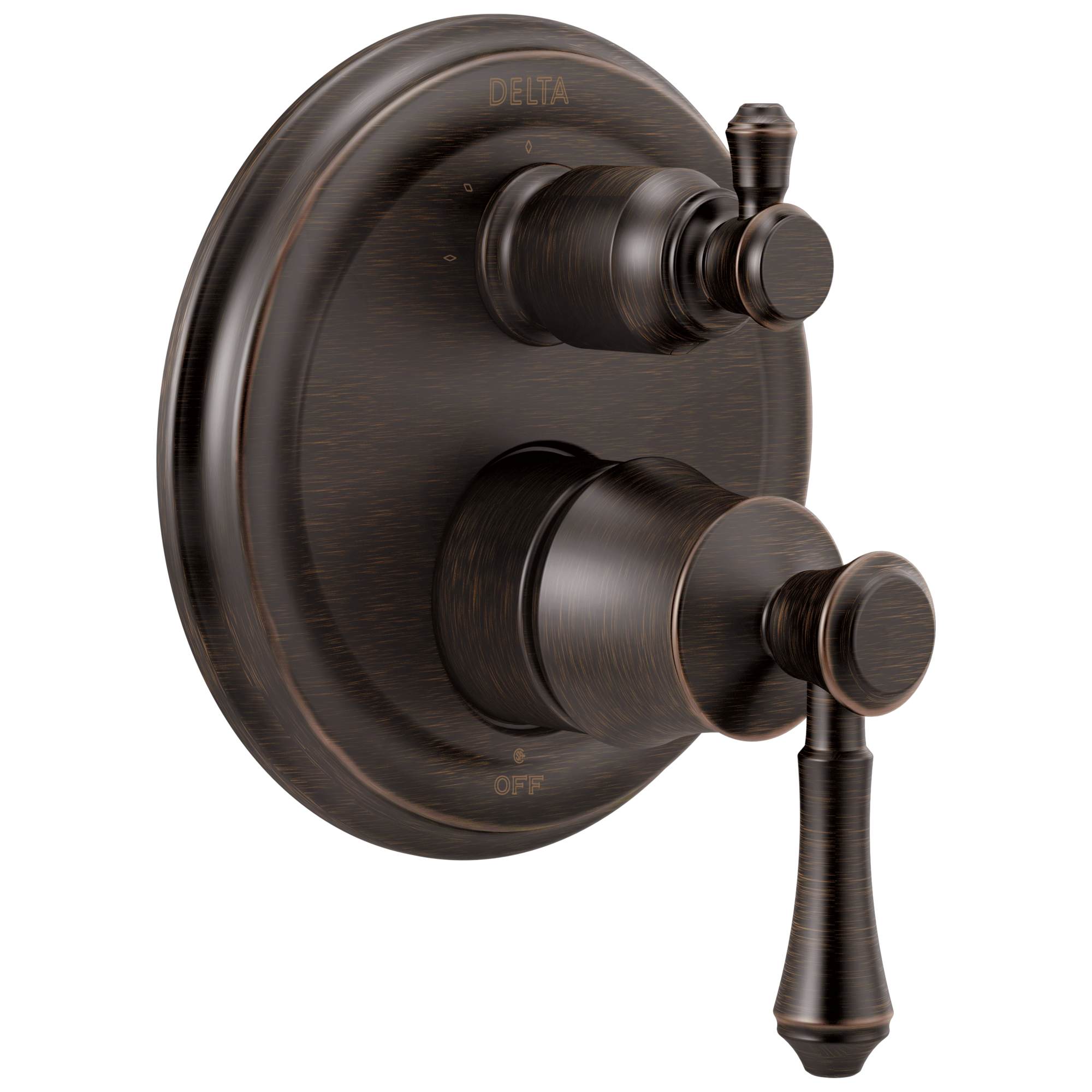 Delta T24897-RB Cassidy Venetian Bronze 4.563-Inches Universal Bathtub/Shower Shower mixer 0.5-Inches -ID