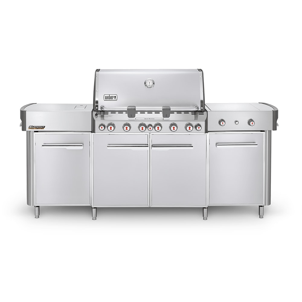 Weber Summit Stainless Steel 6-Burner Natural Gas Infrared Grill with 1 Side with Integrated Smoker Box in the Gas Grills department at Lowes.com
