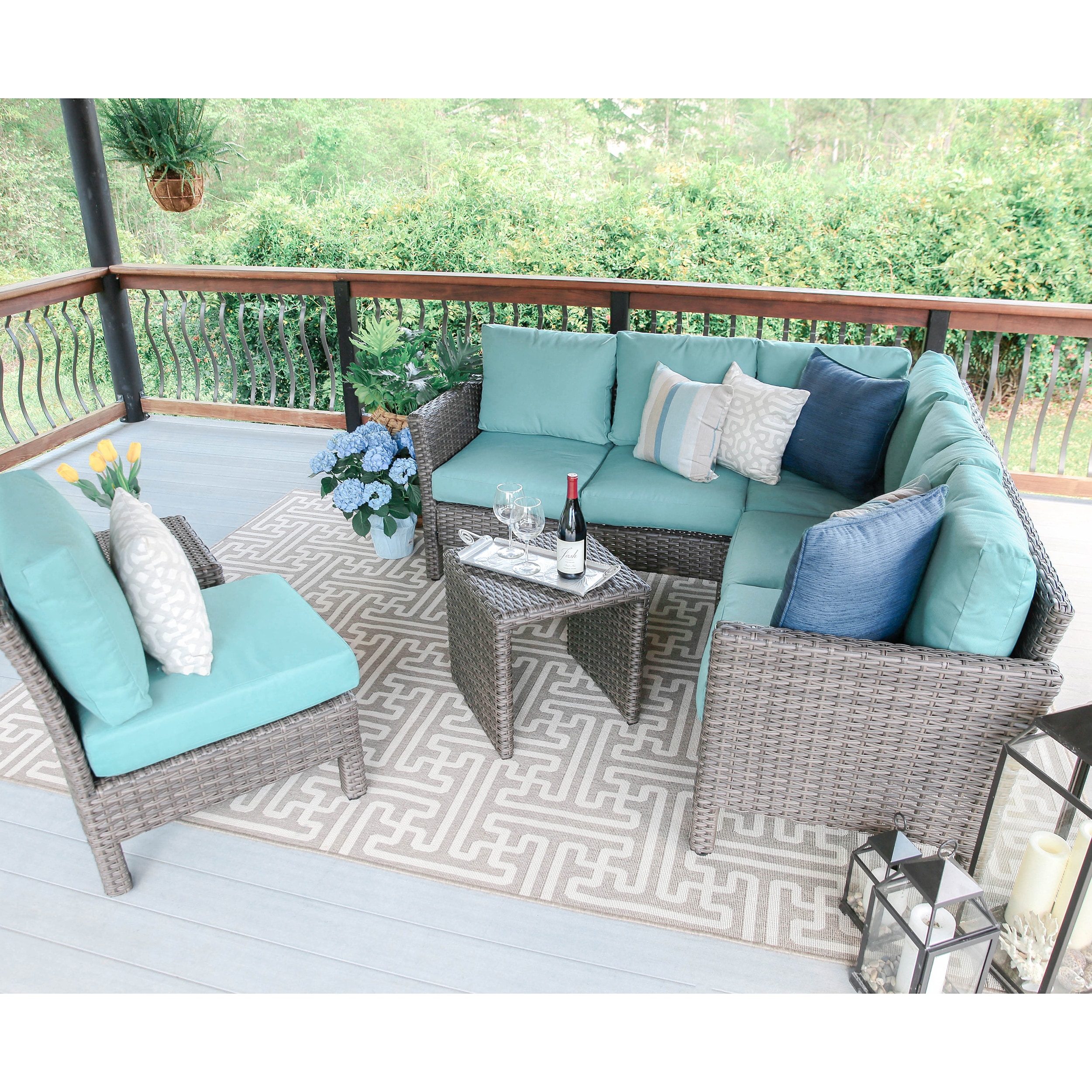 Leisure Made 768943-BLU Patio-Conversation-Sets - View #2