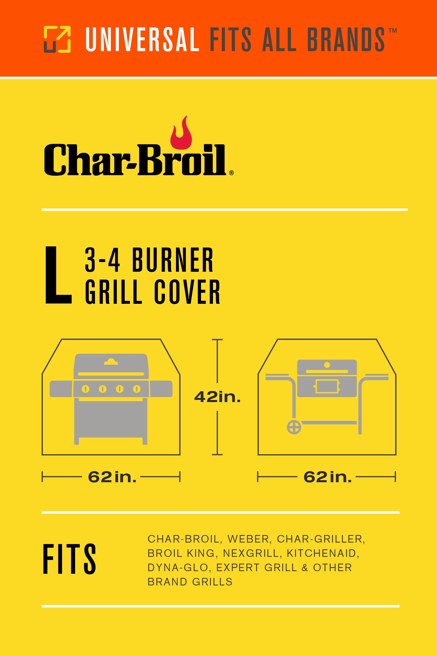 Char Broil Performance Series Universal Large 62 in W x 44 in H