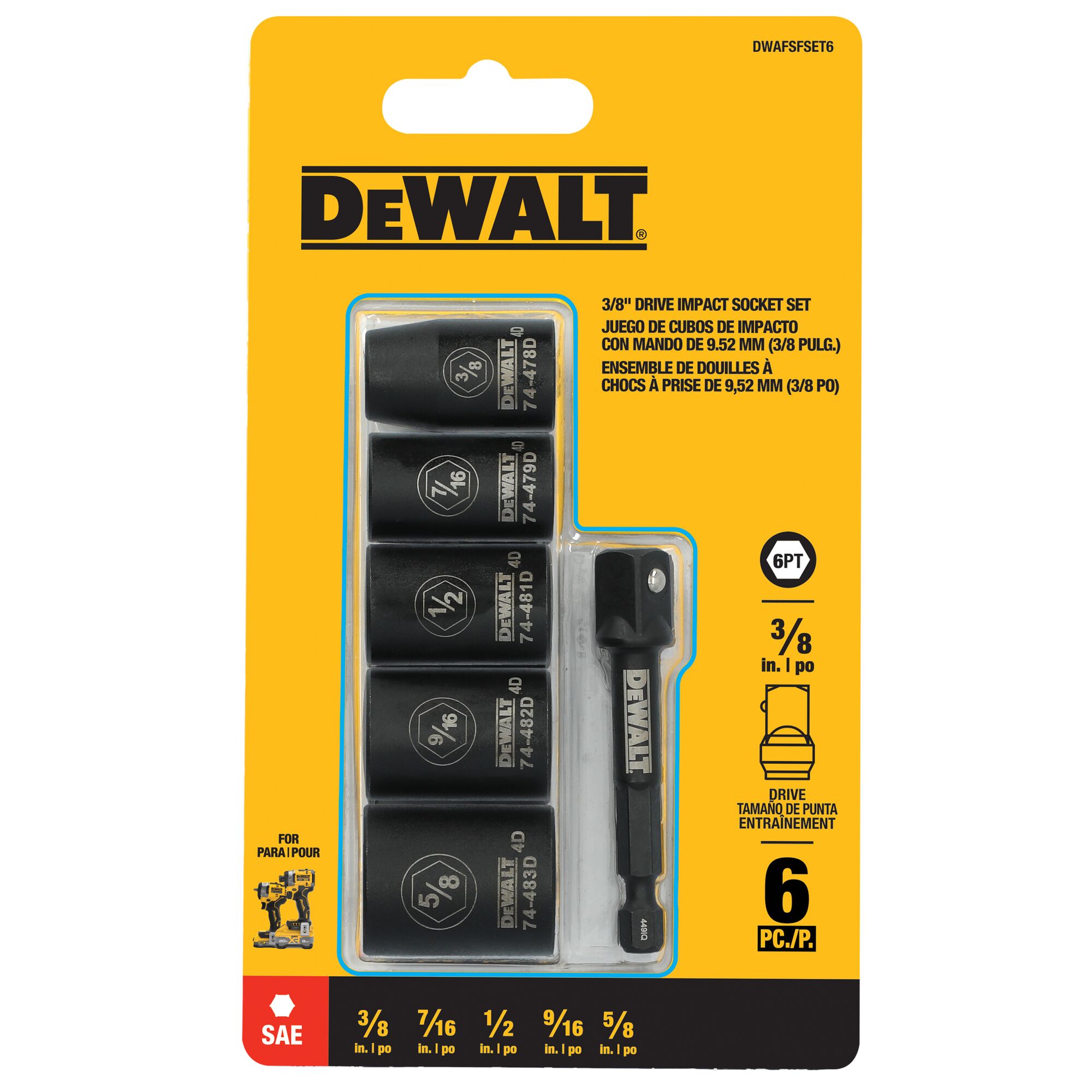 DEWALT DWAFSFSET6 Impact-Socket-Sets - View #2