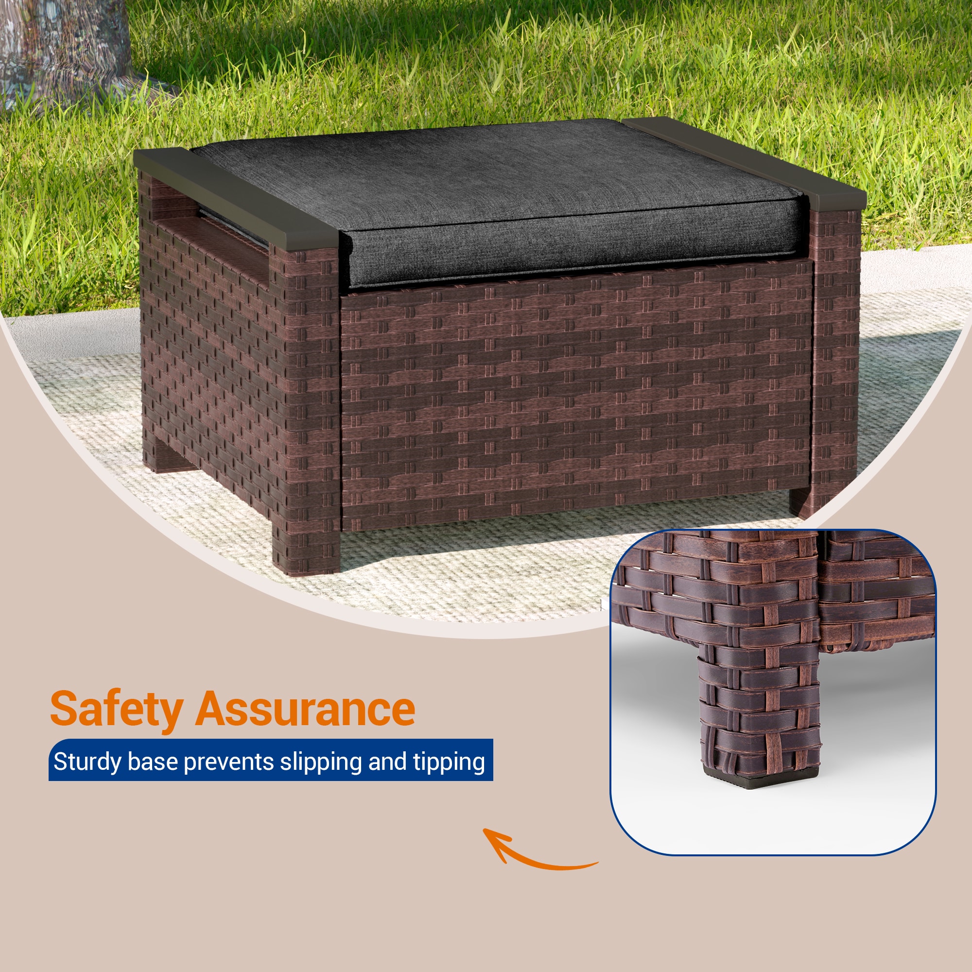 ACEGOSES LW-PS-126S1BBK Patio-Conversation-Sets - View #4
