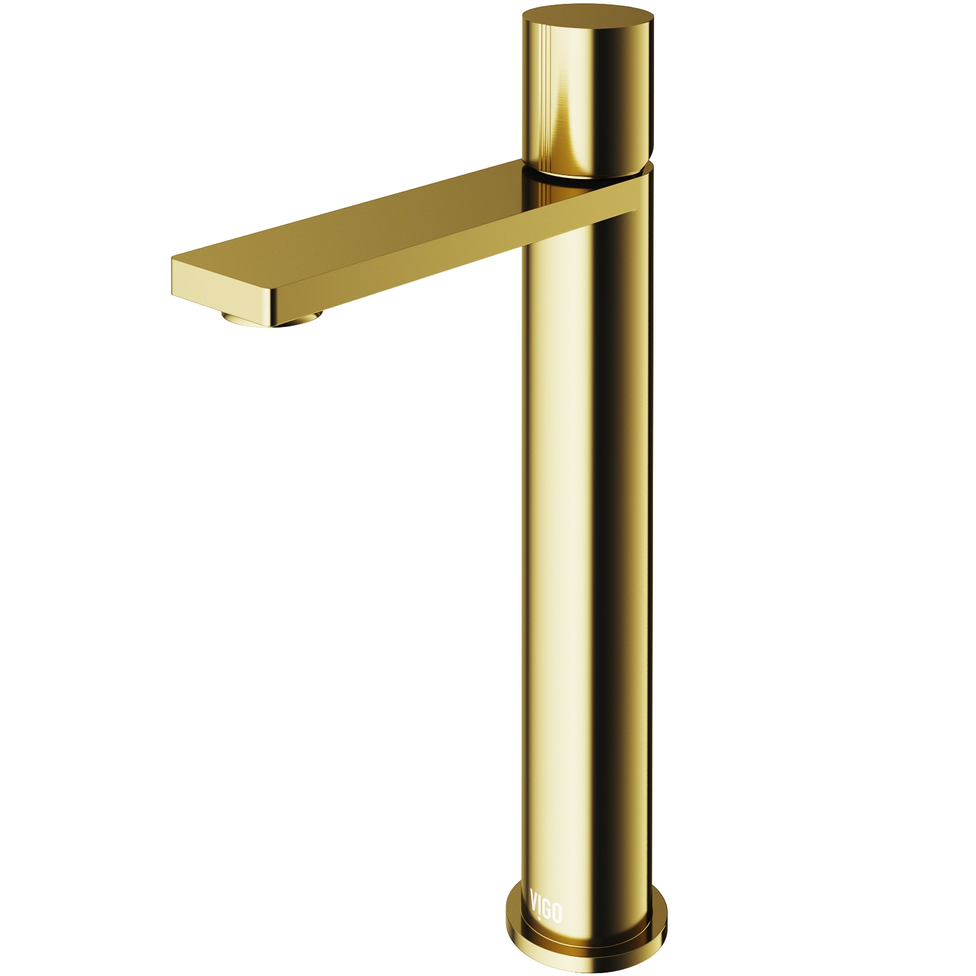 VIGO Gotham Matte Gold 1-handle Vessel WaterSense Low-arc Bathroom Sink Faucet