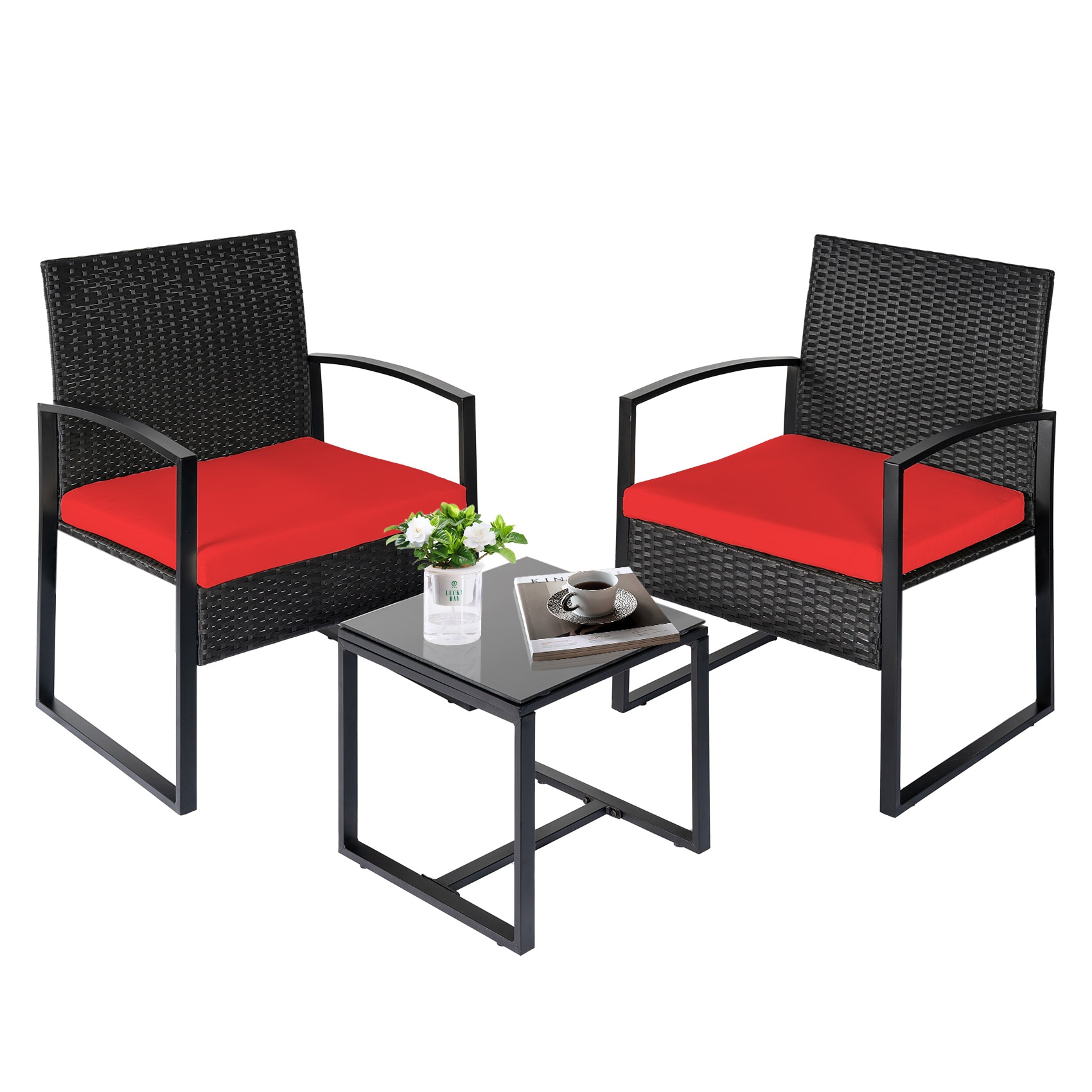 Grearden ZHNF014-RD Patio-Conversation-Sets - View #2