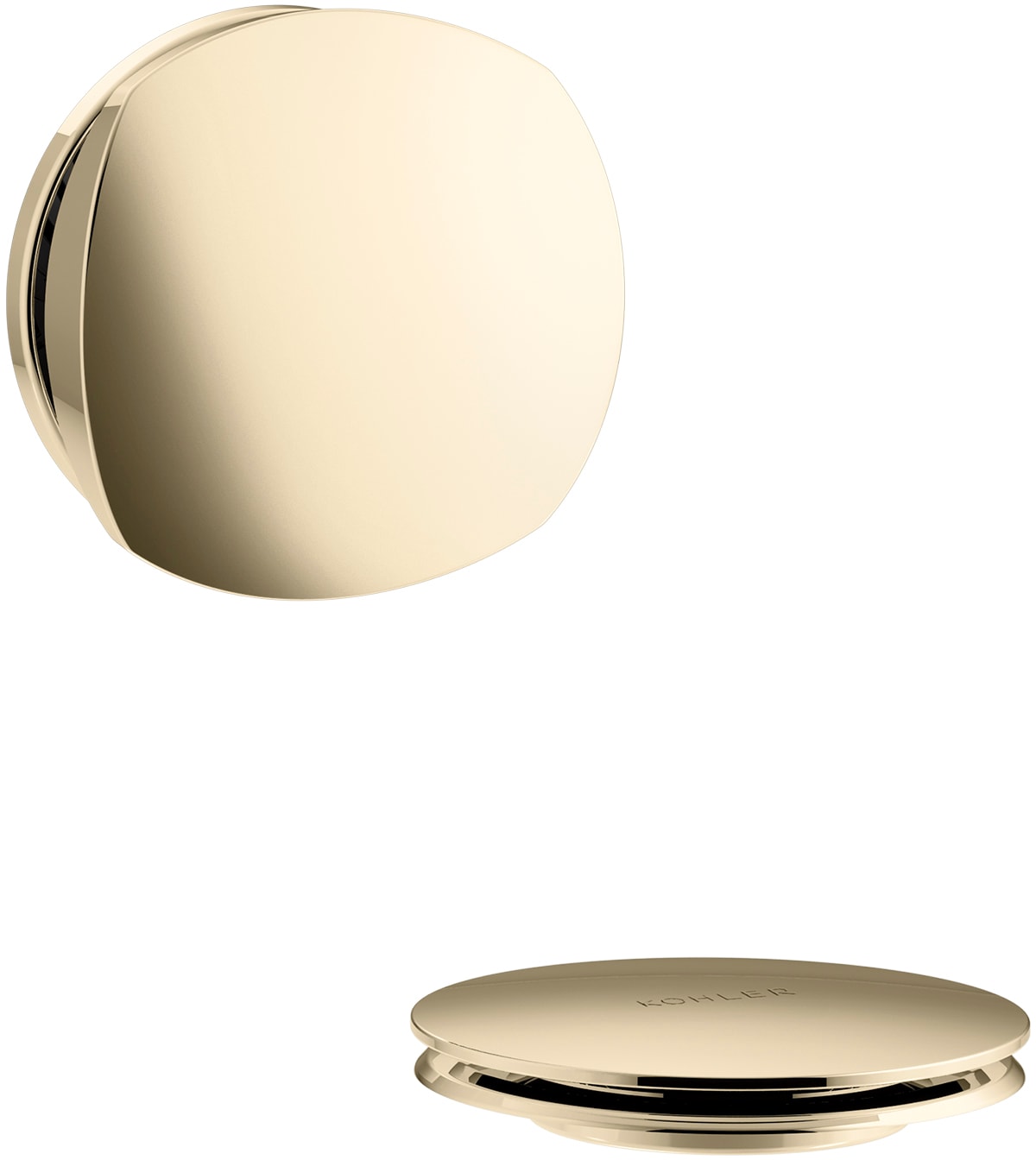 KOHLER K-T37391-AF Contemporary 3.13-in Vibrant French Gold Round Drain Cover Set