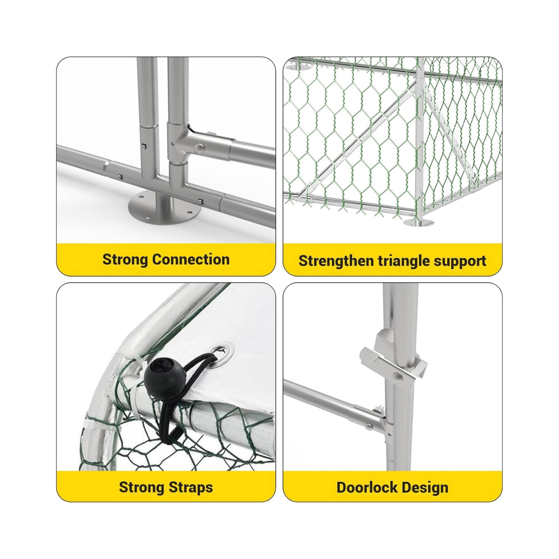 Qeetex BY01-PPG-334DGWXC Chicken-Coops-Rabbit-Hutches - View #7