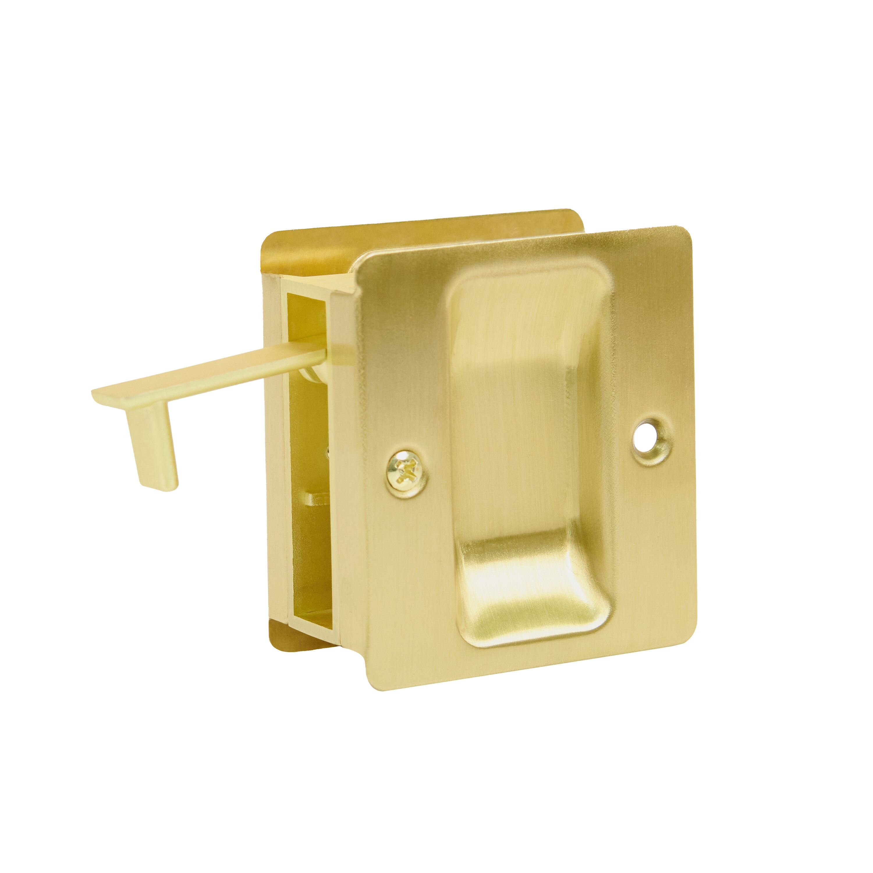 M-D 1.375-in Polished brass Pocket Door Pull #45310