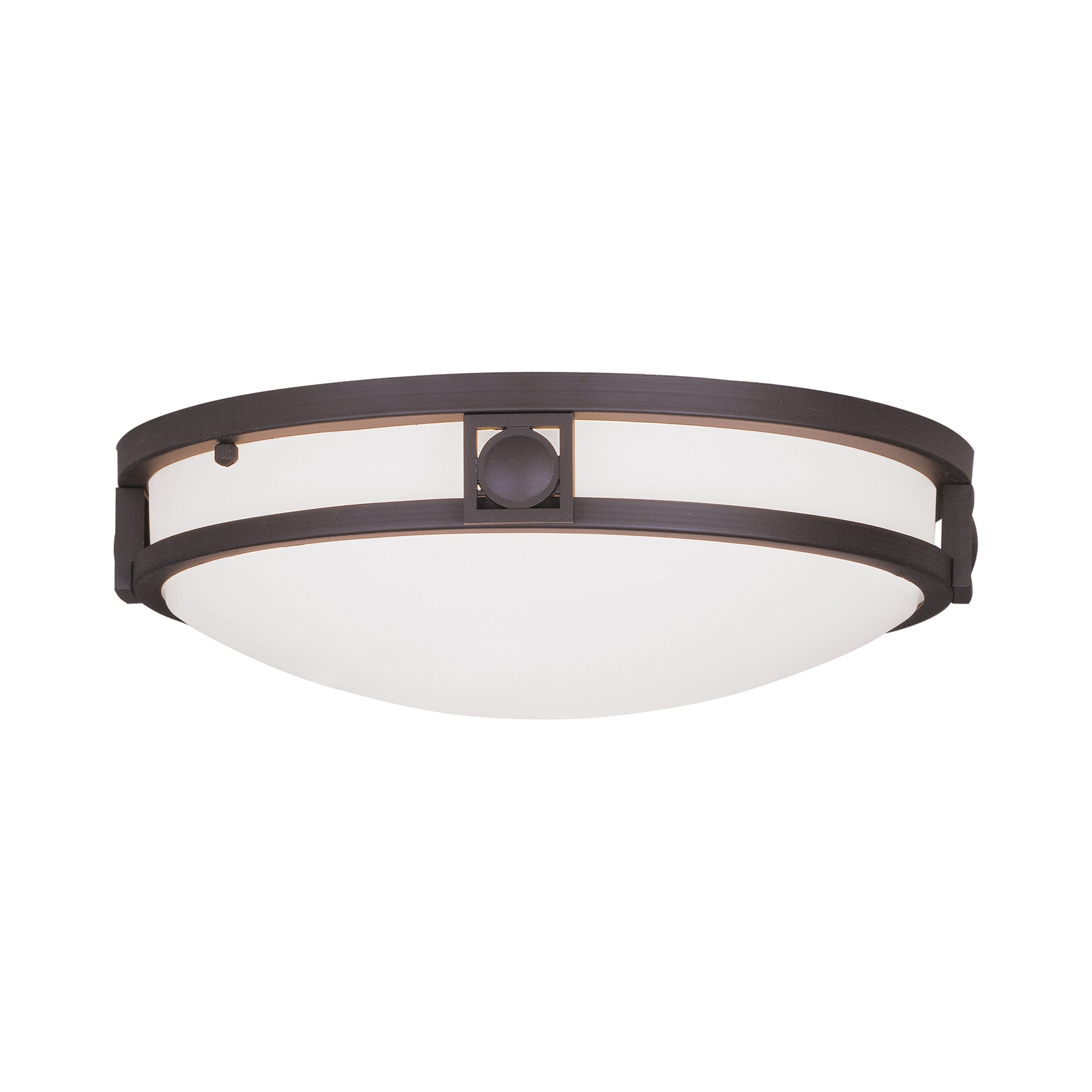 Livex Lighting 4487-07 Titania 1 -Light 13-in Bronze Flush Mount Light