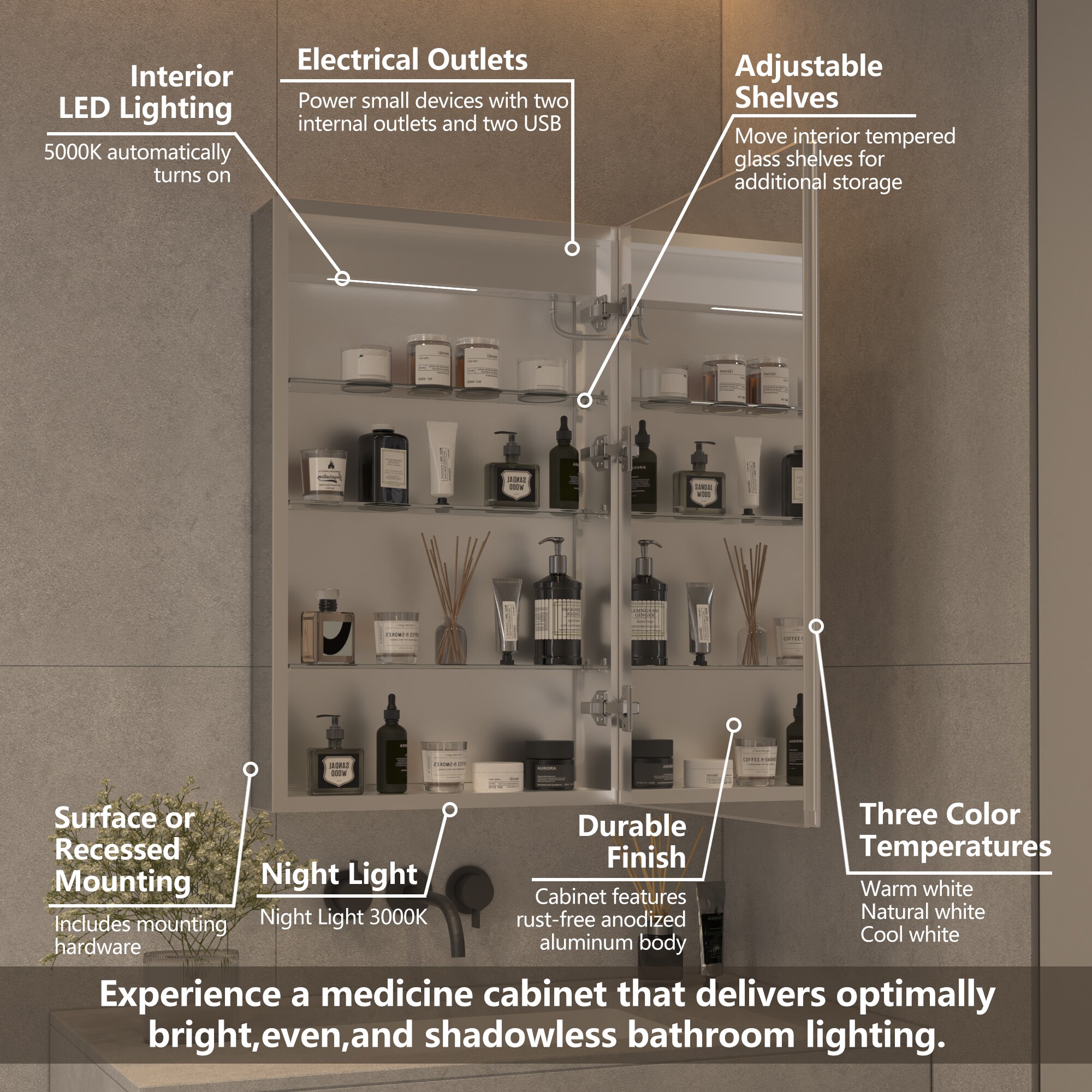 AAZJ JDEX-MC2032V4RX Bathroom-Medicine-Cabinets - View #5