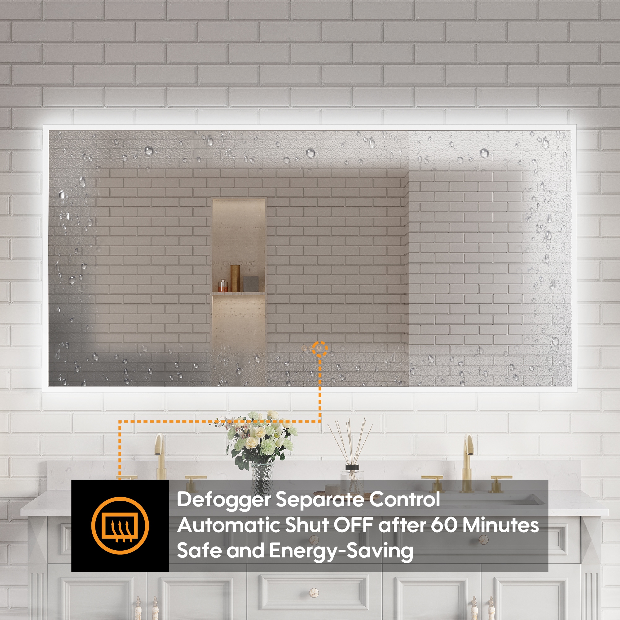 WELLFOR UCS-10FL7236 Framed-Bath-Mirrors - View #3