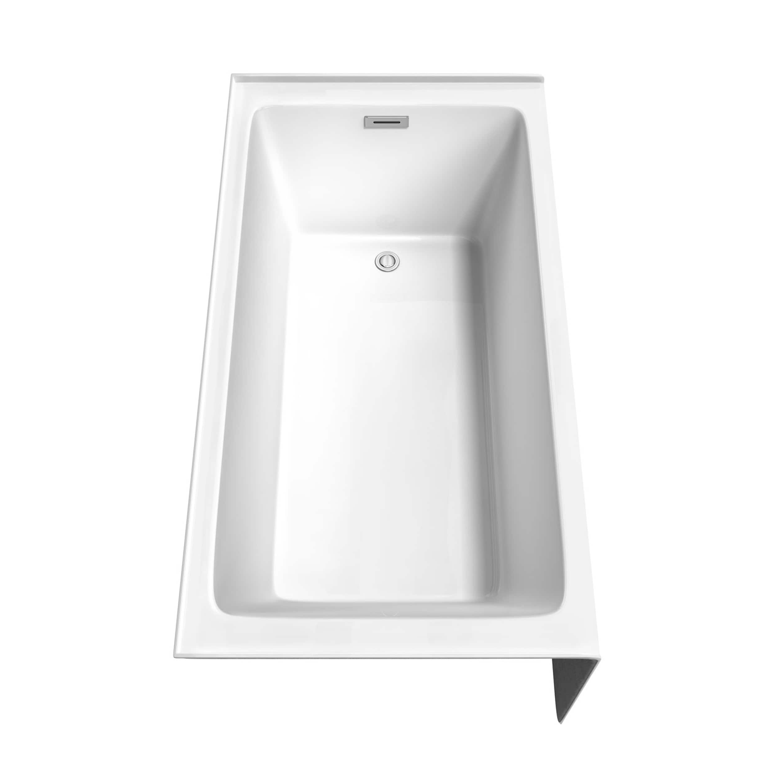Grayley 32" White Acrylic Alcove Bathtub with Chrome Trim