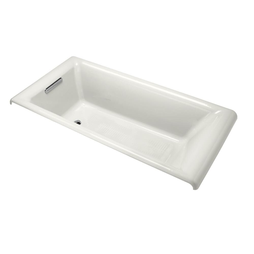 KOHLER Parity 32.3125in W x 65.875in L White Cast Iron Rectangular