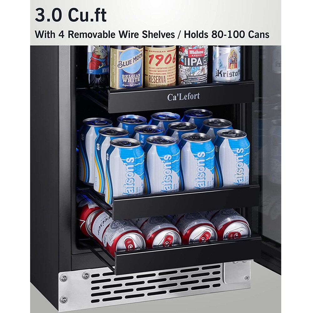 Ca'Lefort 15 inch Wide 100 Can Beverage Refrigerator, Freestanding