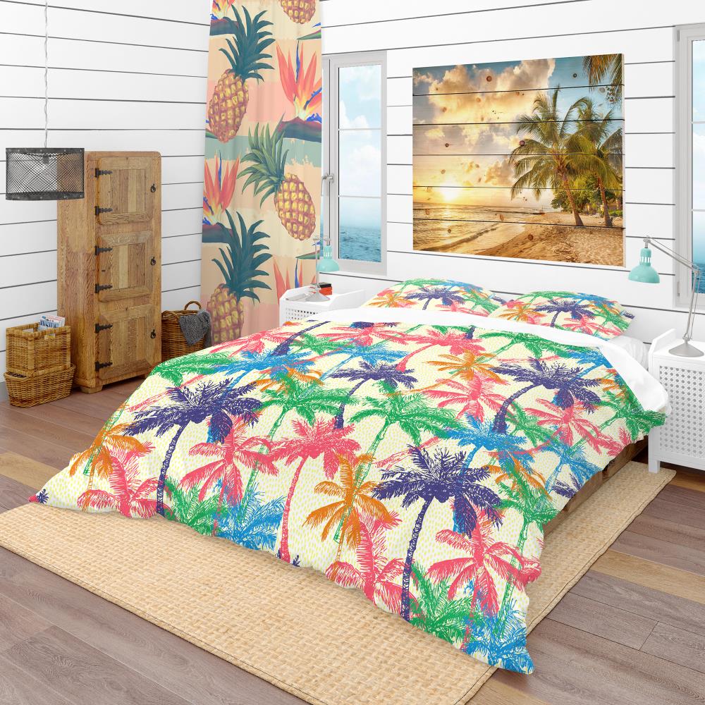 Designart BED18570-Q 3 -Piece Yellow Queen Duvet cover Set