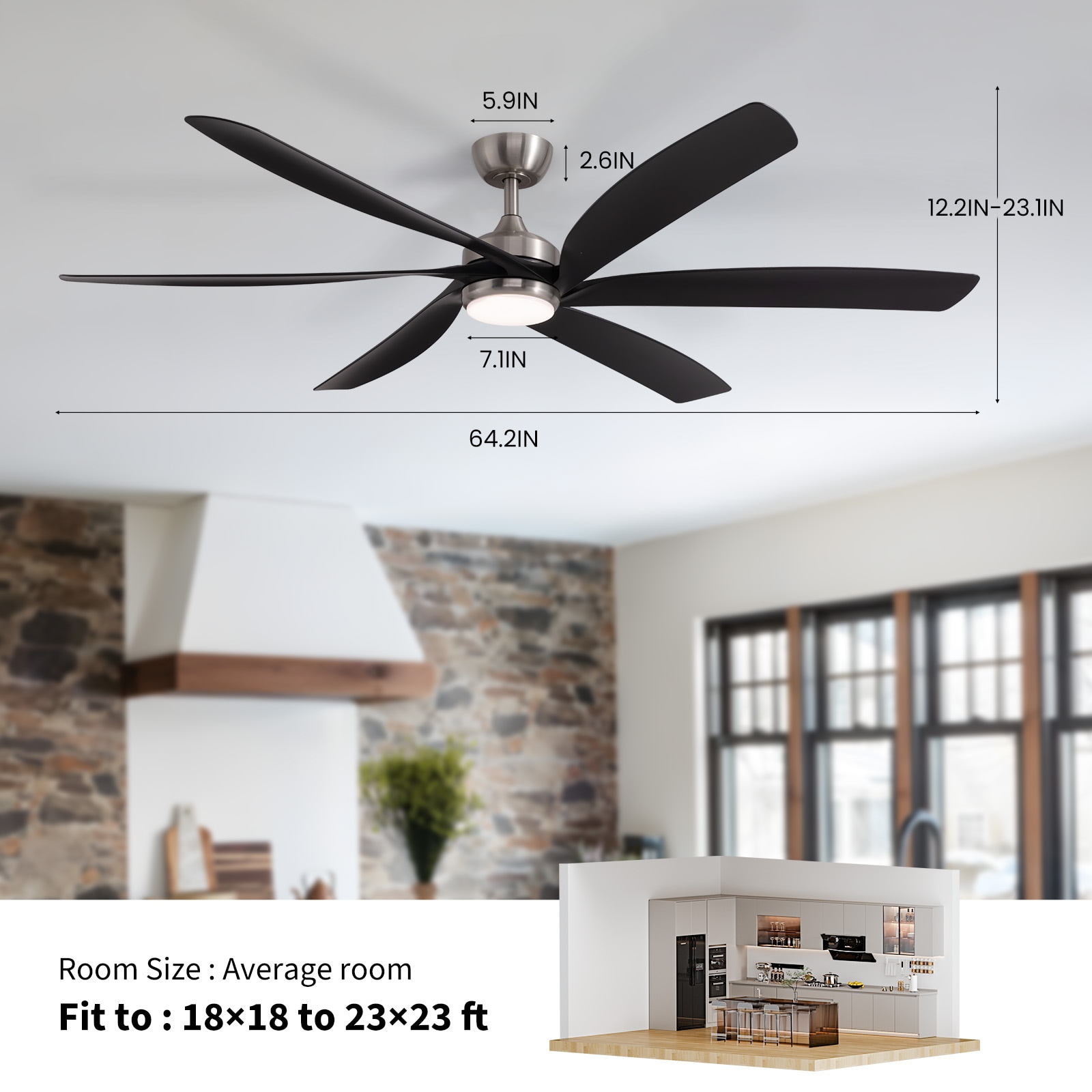 SILJOY WY003 Ceiling-Fans - View #3