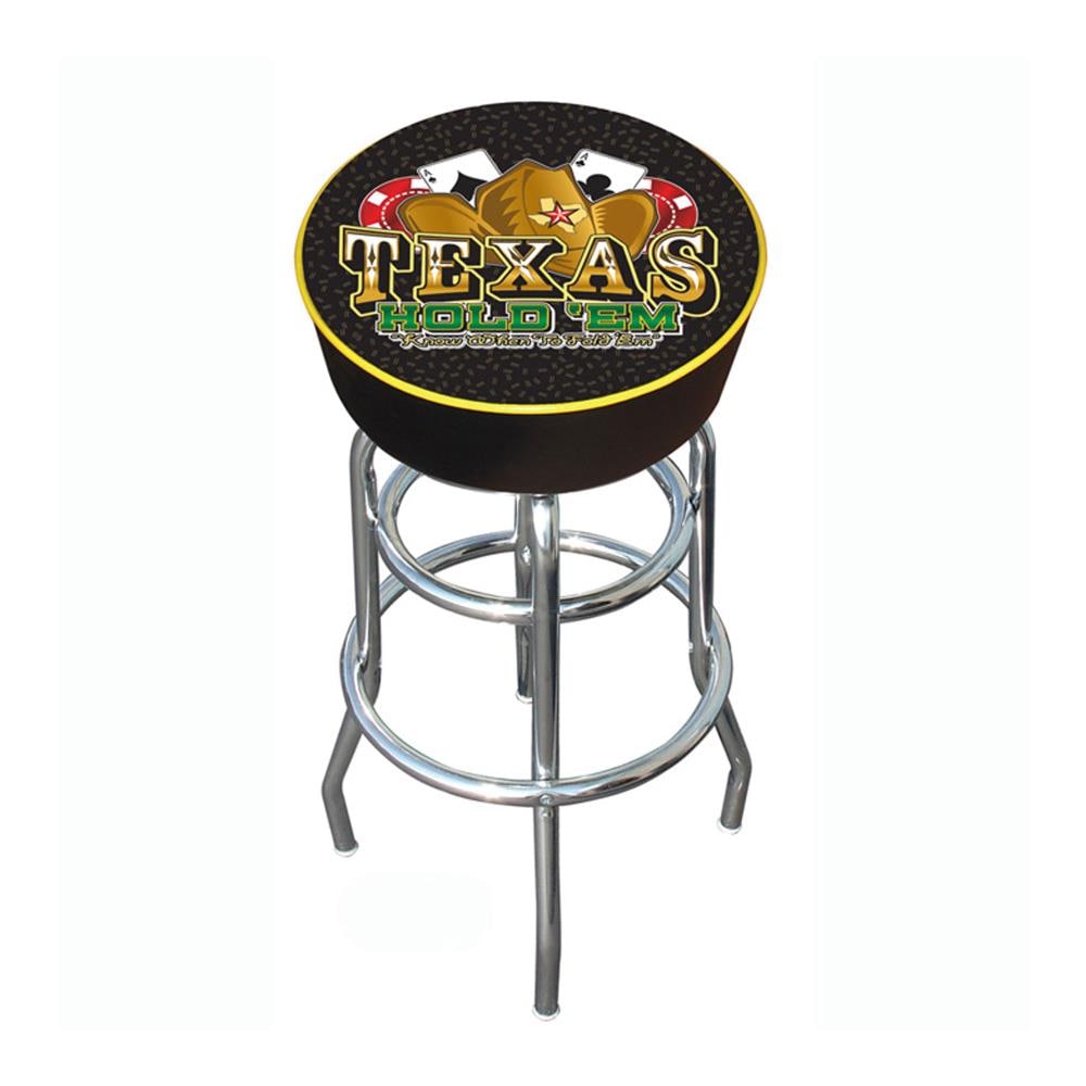 Trademark Gameroom TXH1000 Bar Stools Chrome 30.0-in H Bar height Round seat Swivel Metal Bar Stool