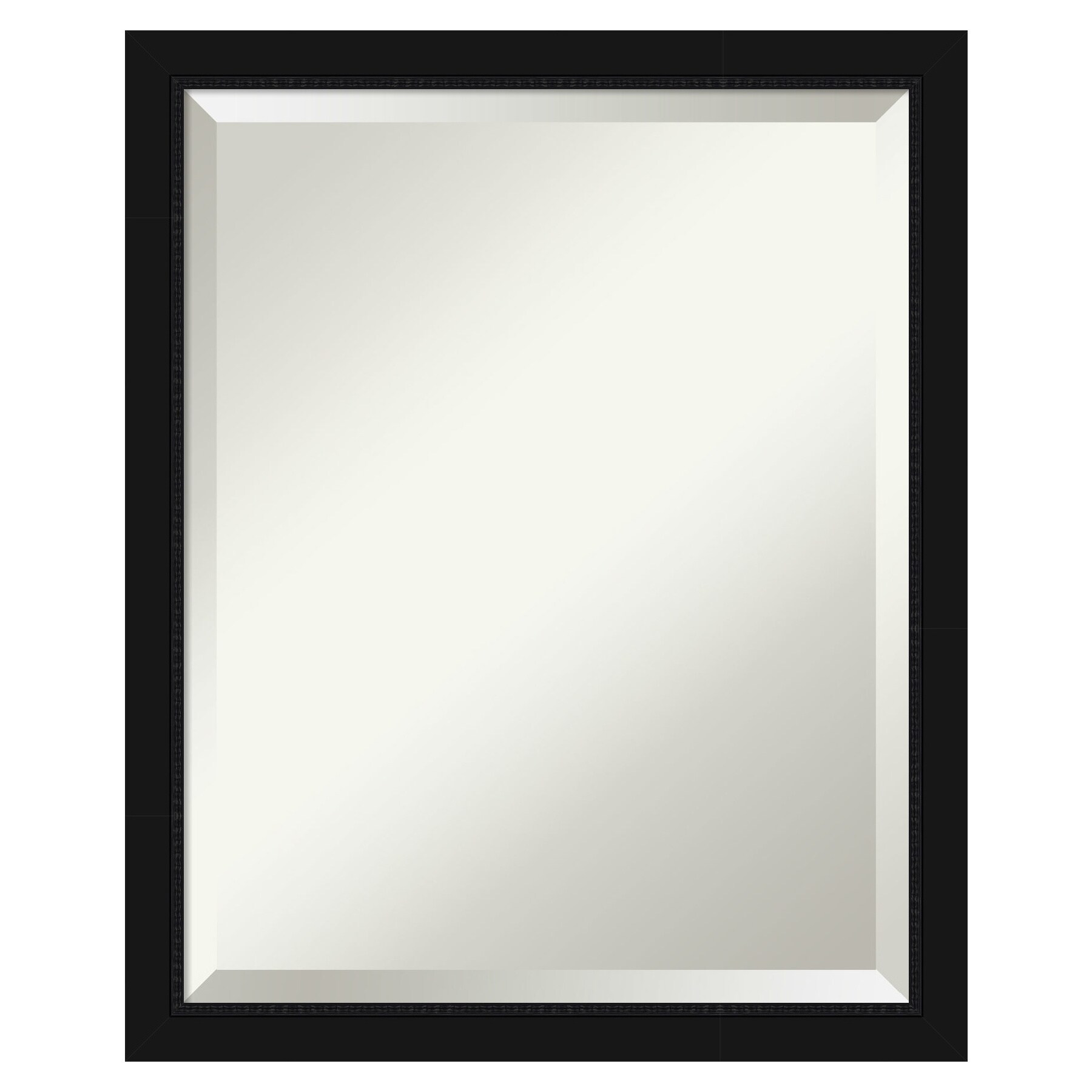 Avon Black Satin Framed Rectangular Wall Mirror 18 x 22
