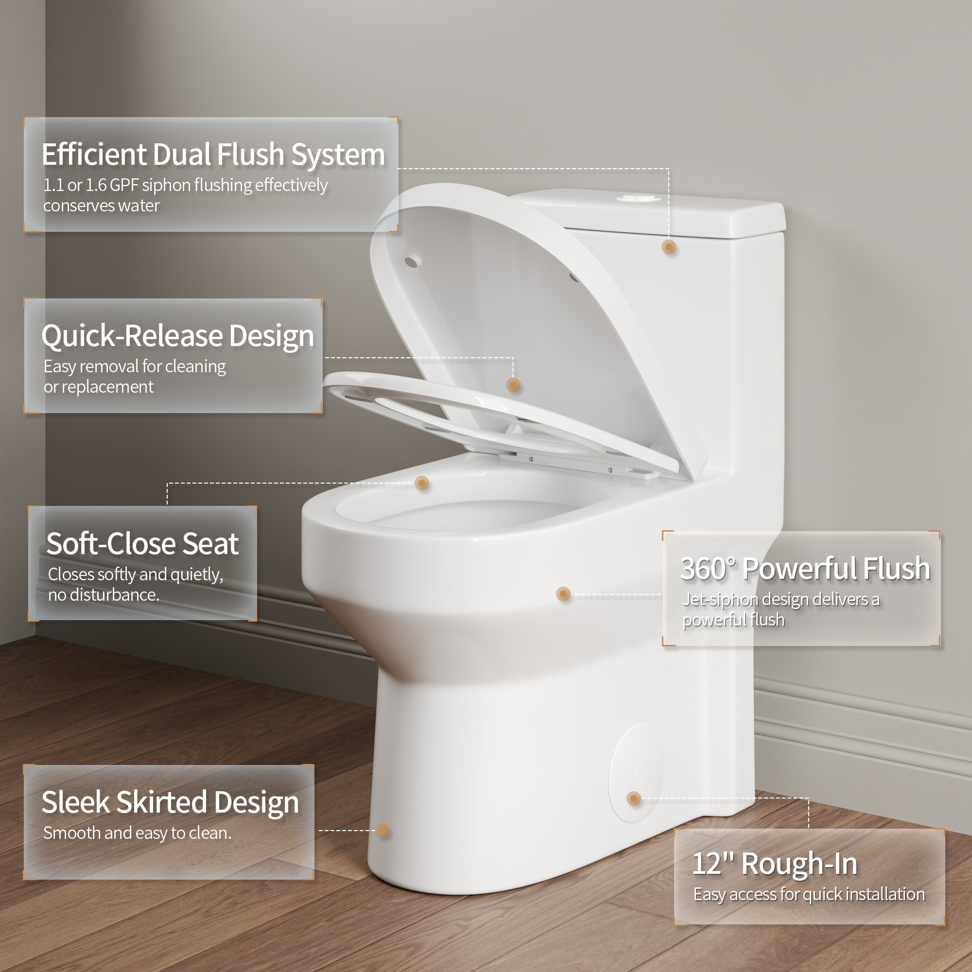 DeerValley DV-1F52812-W toilets - View #2