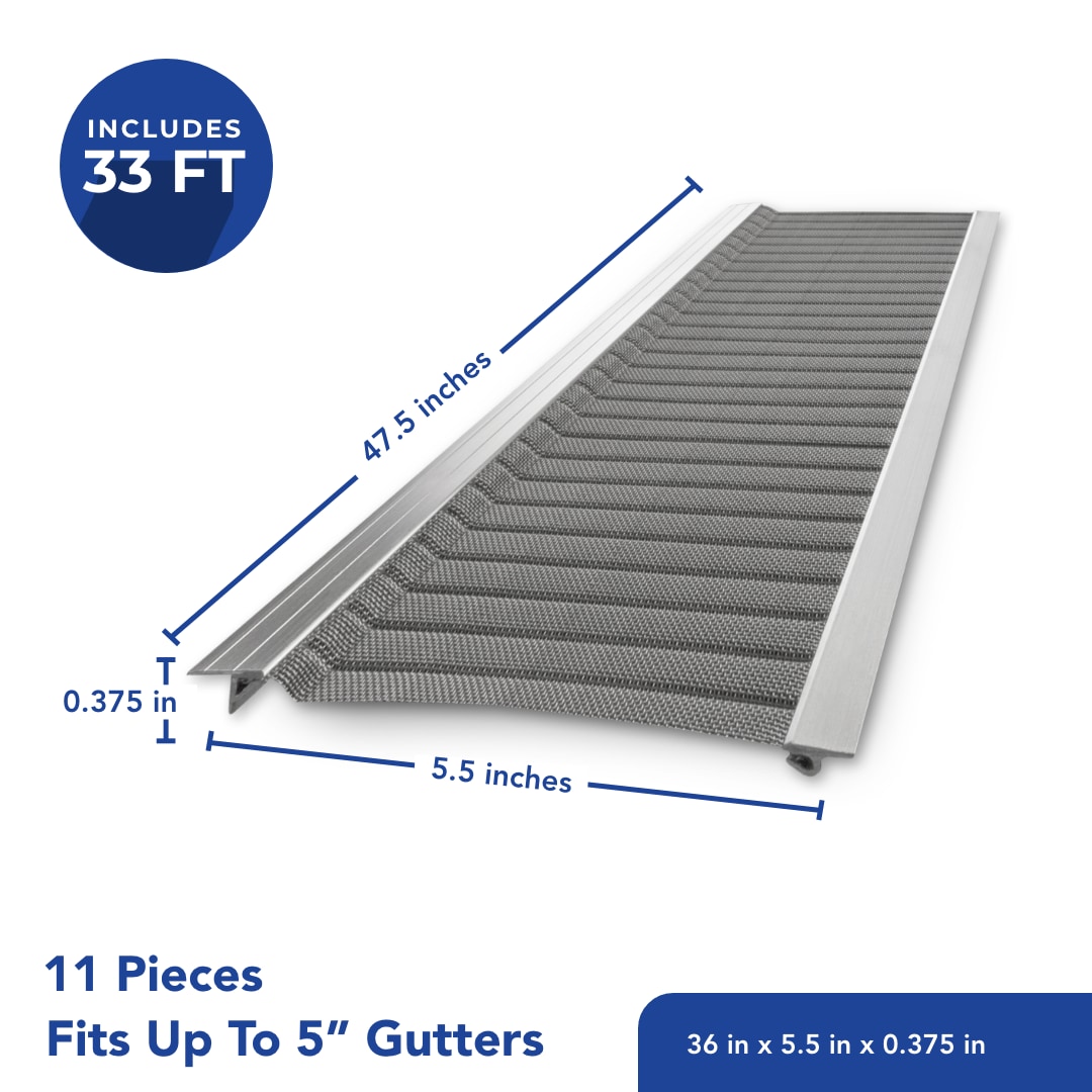 Best-1 Gutter Guards 3 ft. L x 5 in. W Flex Fit Aluminum Gutter Guard with  Stainless Steel Micro Mesh (25-Pieces Equals 75 ft.) K5B1FF3AL-75 - The  Home Depot