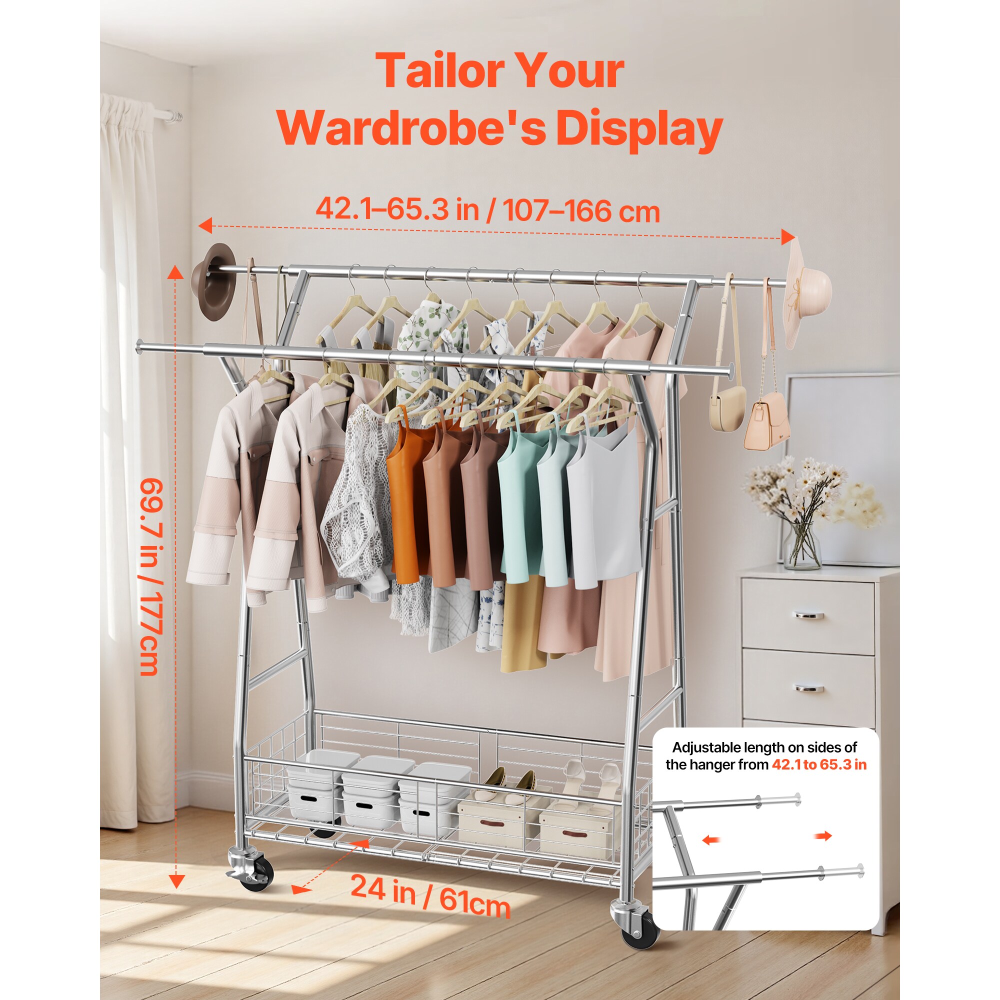 VEVOR SCJYCYJDEDDL16142V0 Garment-Racks - View #3