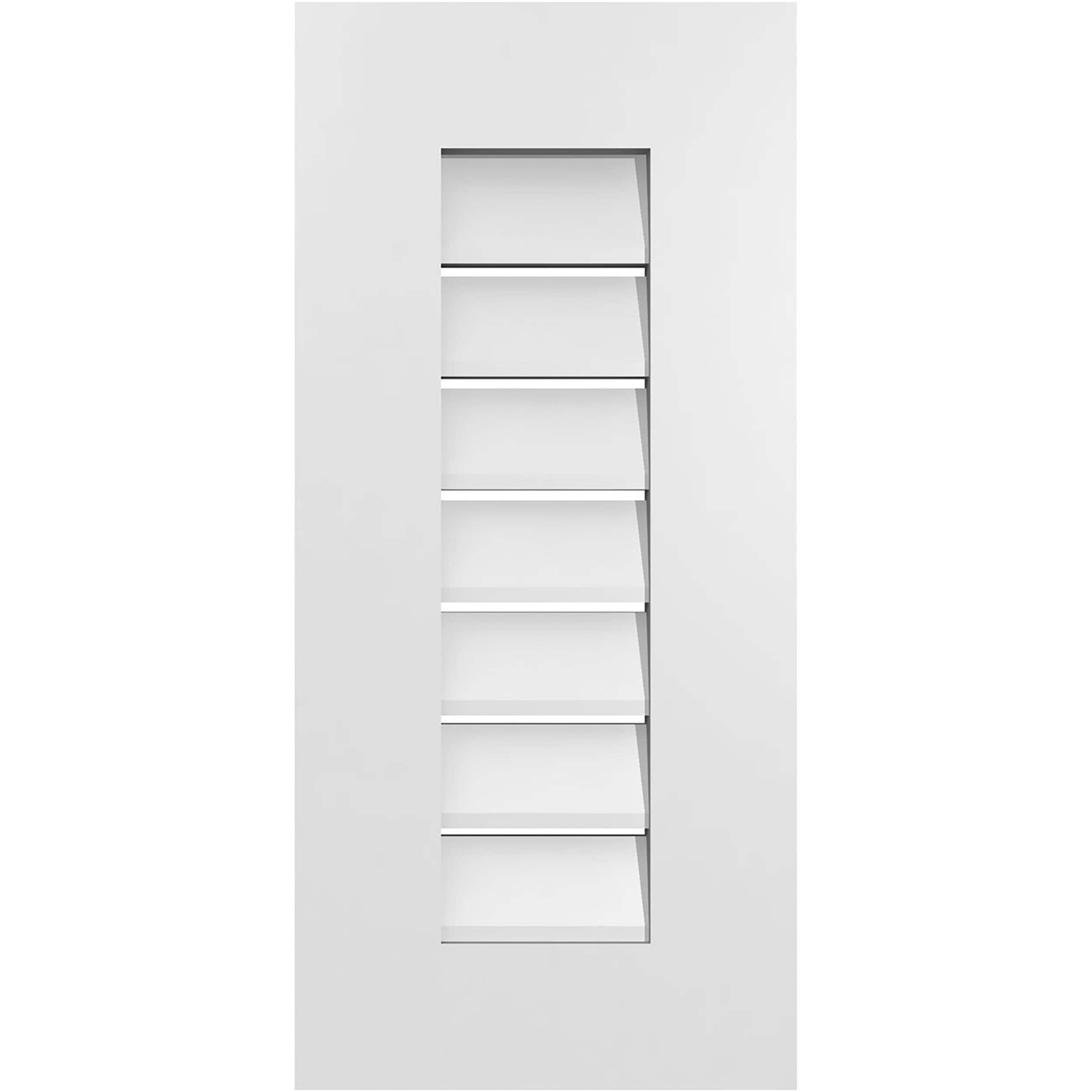 Ekena Millwork GVPVE12X2601SF 12-Inches x 26-Inches Off-white Rectangle PVC Gable Louver Vent