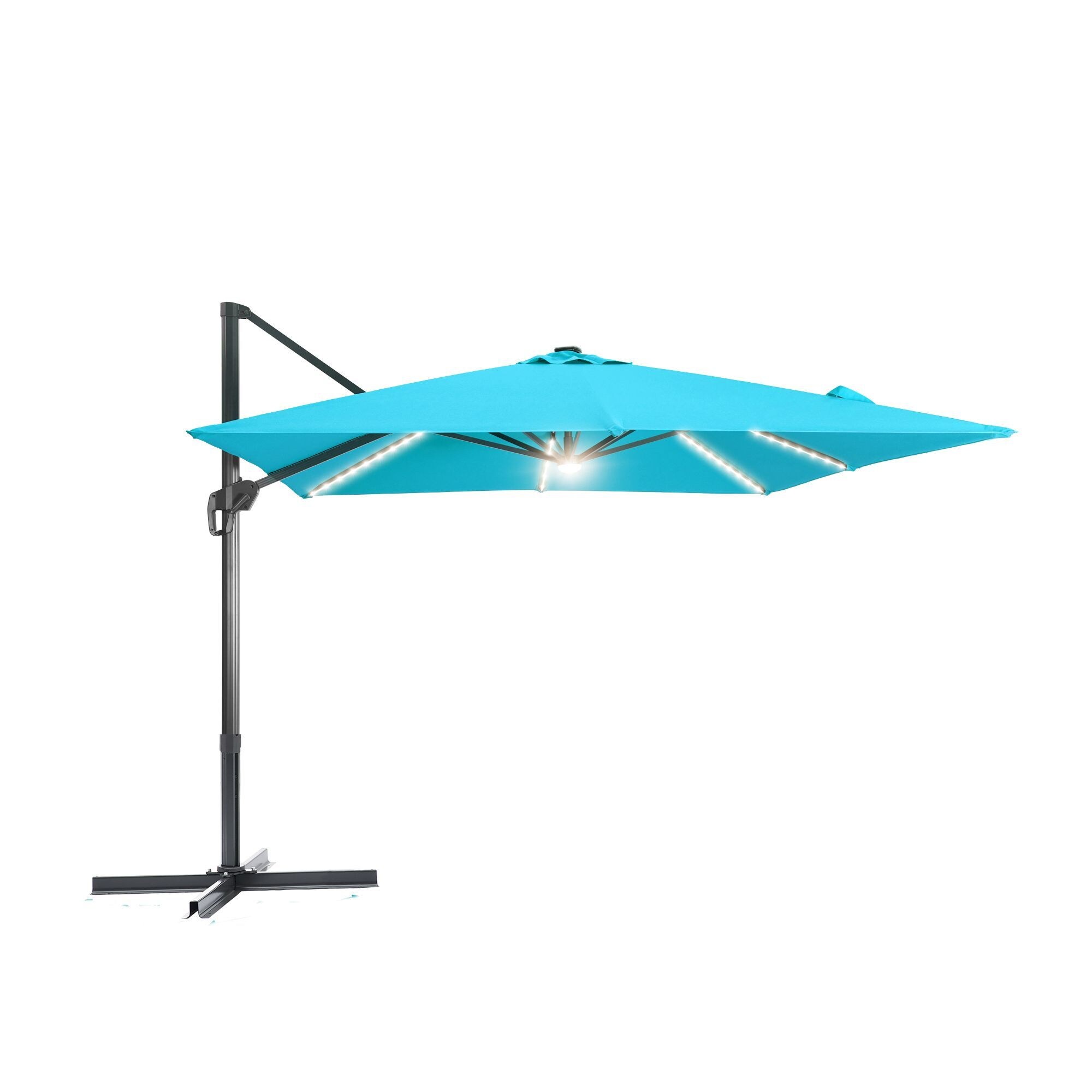 Sonkuki 10-ft Solar Powered Patio Umbrella in the Patio Umbrellas 