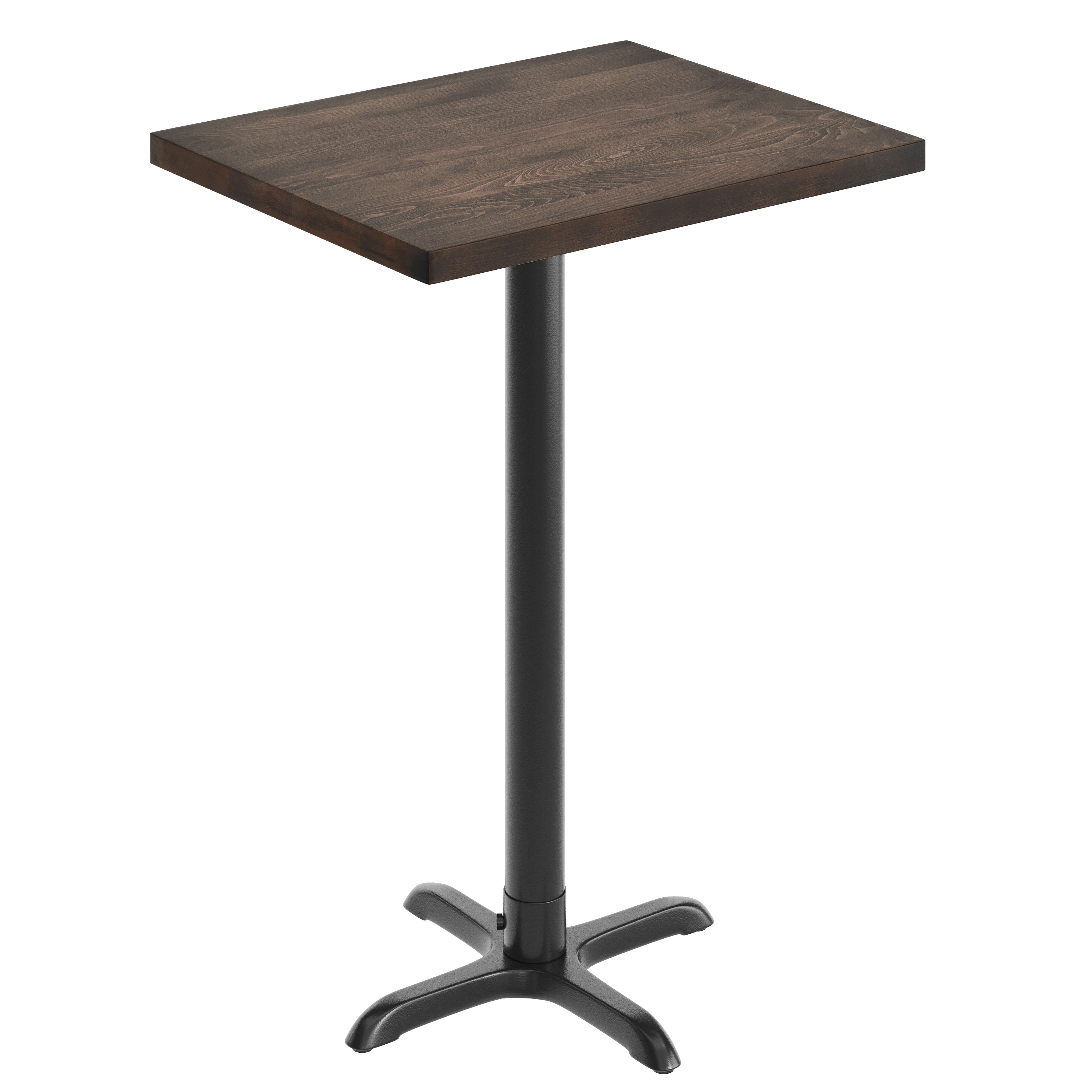 Flash Furniture - Bennett 24-in x 30-in Solid Wood Commercial Indoor Tabletop in Dark Brown with ...