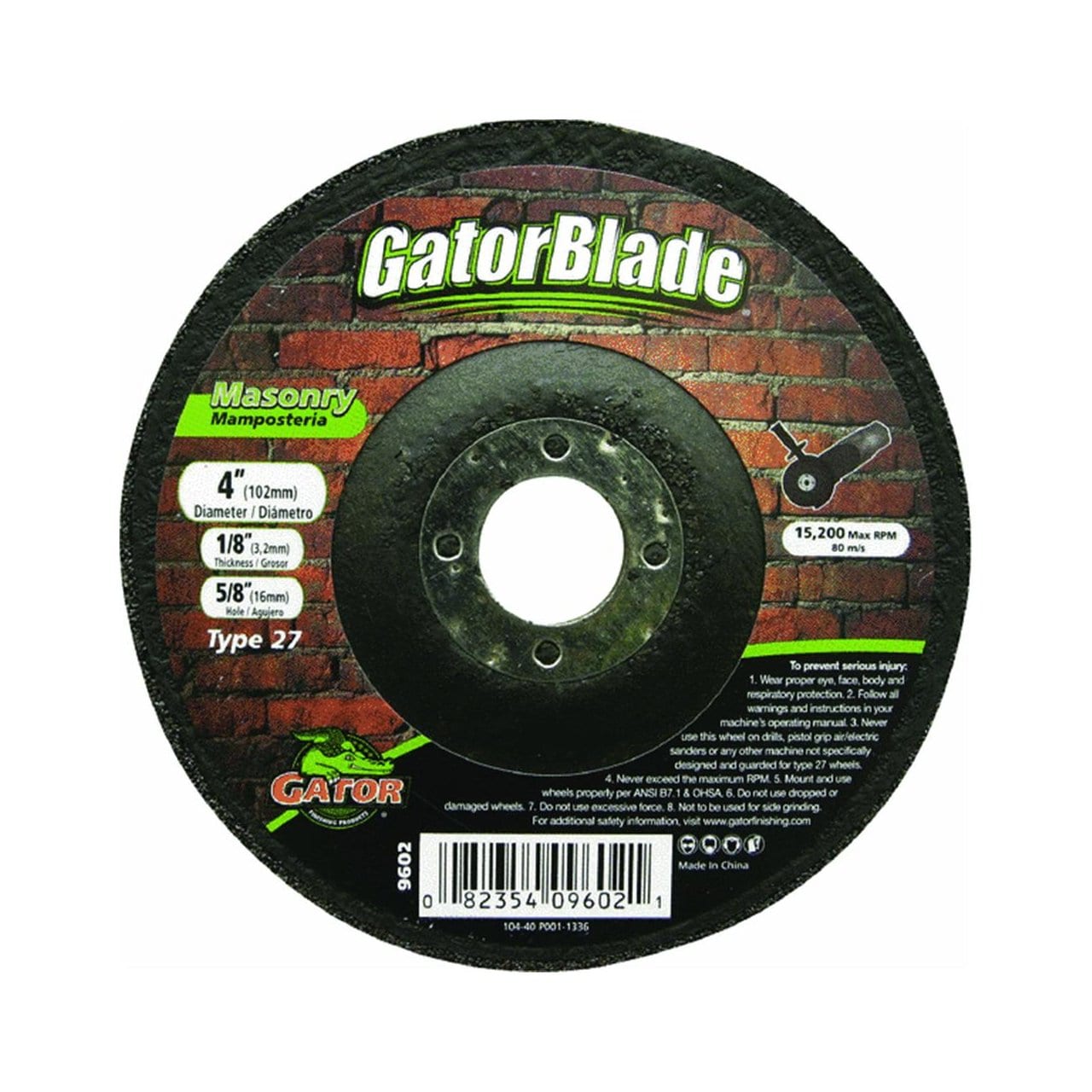 Grace USA Ali Grace Masonry Wheel 4x1/8x5/8 #9602-342A
