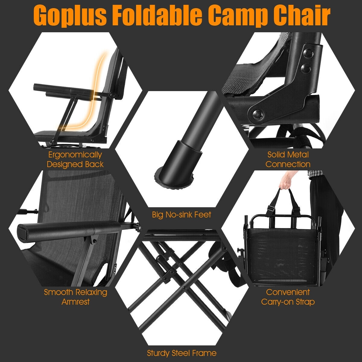 Goplus Hunting Chair, 360-Degree Swivel Hunting Blind Chair with Carrying Strap, Brown / with Armrest