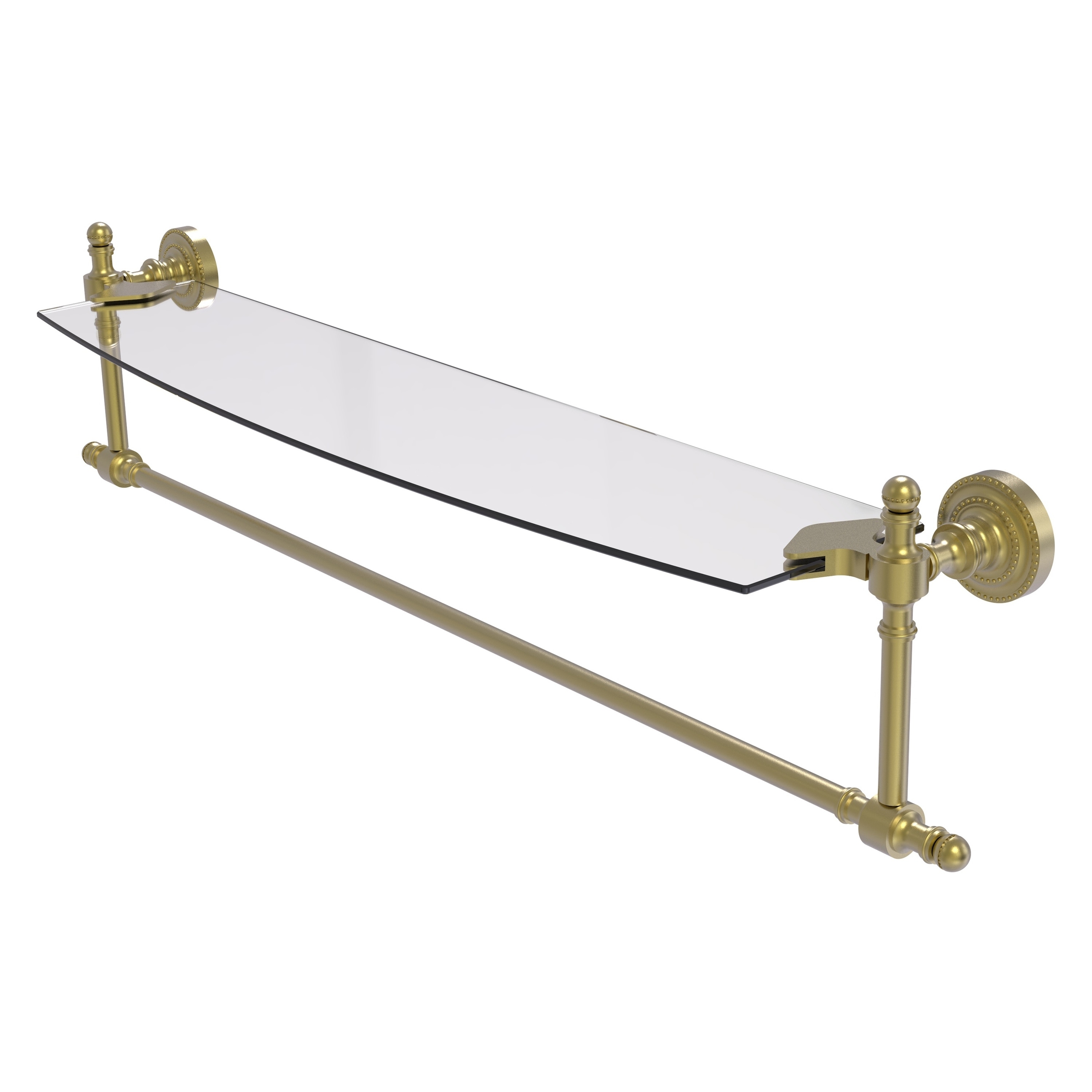 Allied Brass Tango Satin 1-Tier Brass Wall Mount Bathroom Shelf