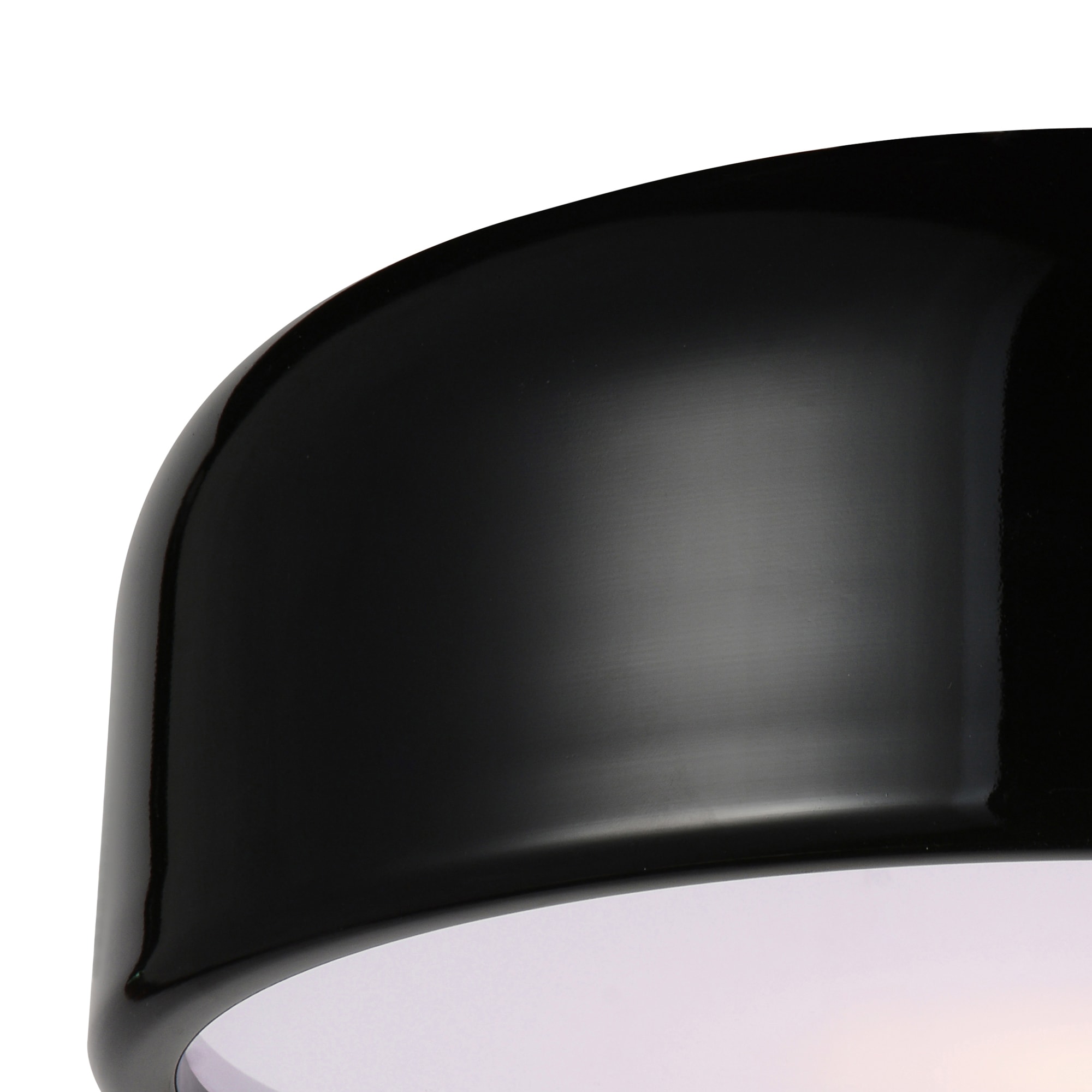 Campton Elegance 14" Black Drum Incandescent Flush Mount