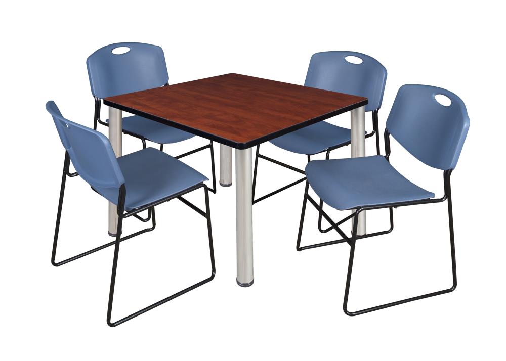 Regency TB4242CHBPCM44BE Breakroom Red 4-Person Training Table (42-in W x 29-in H)
