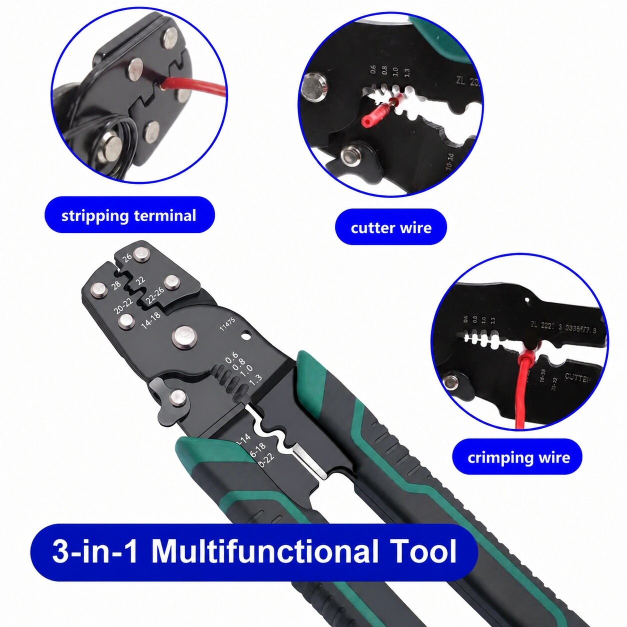 Aoibox LABHBADB Wire-Strippers-Crimpers-Cutters - View #5