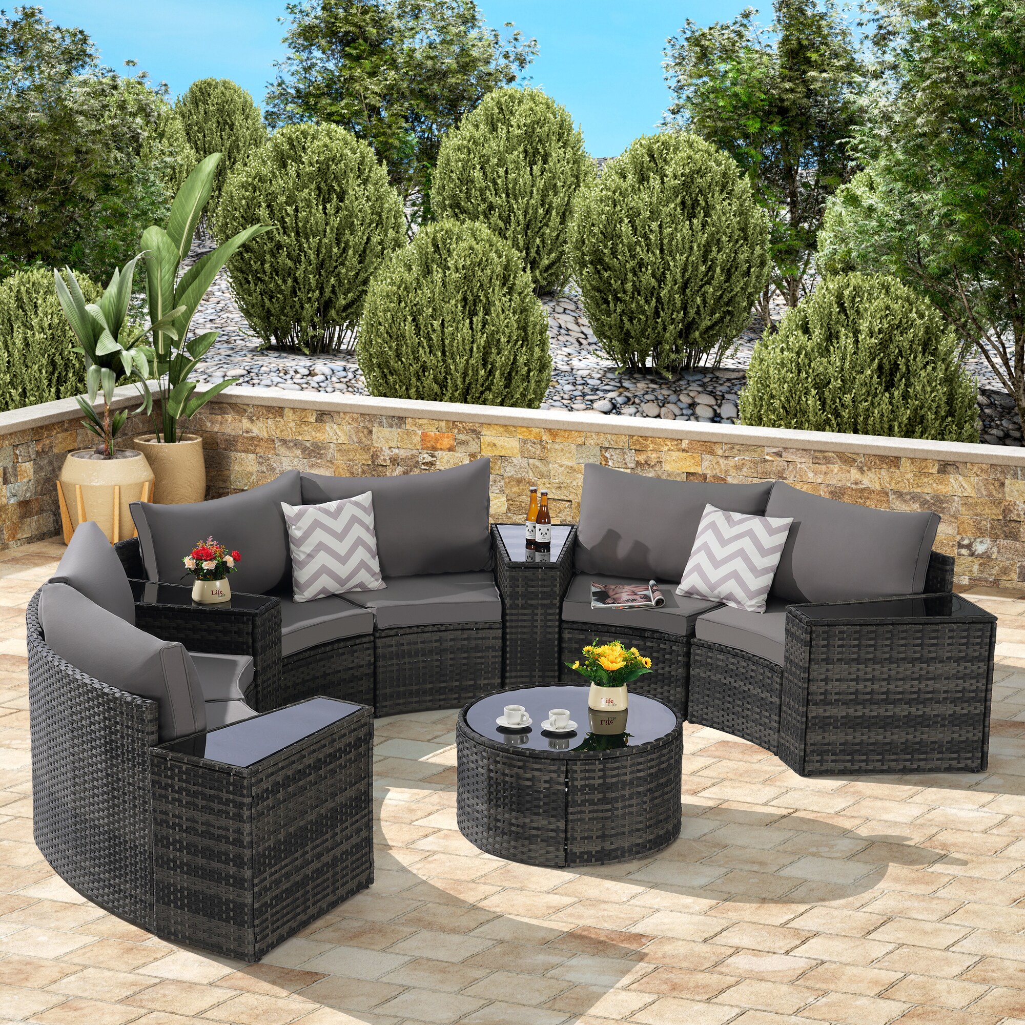 SINOFURN SYB670030GY Patio-Sofas-Daybeds - View #2