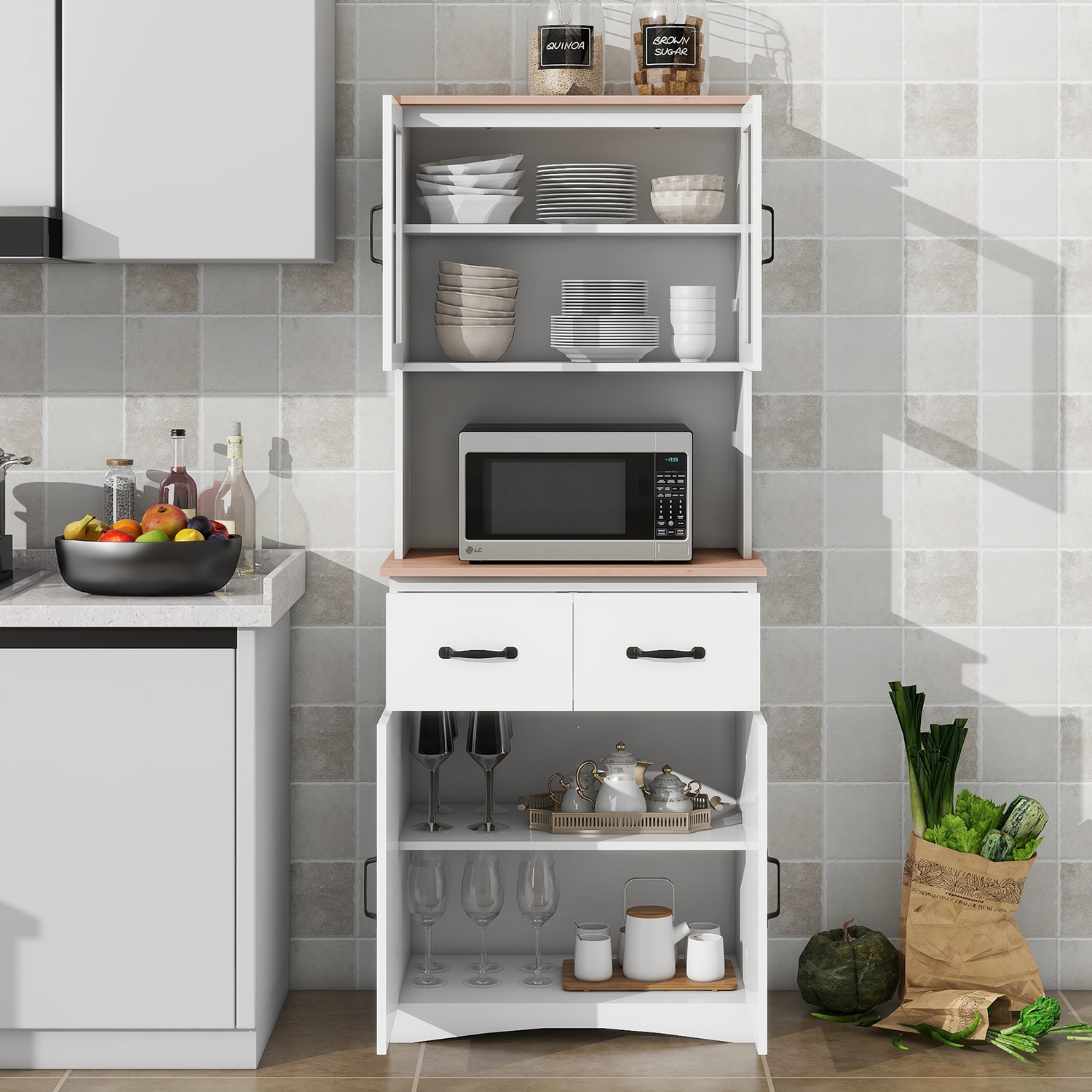 SINOFURN SYB260017BK Dining-Kitchen-Storarge - View #4