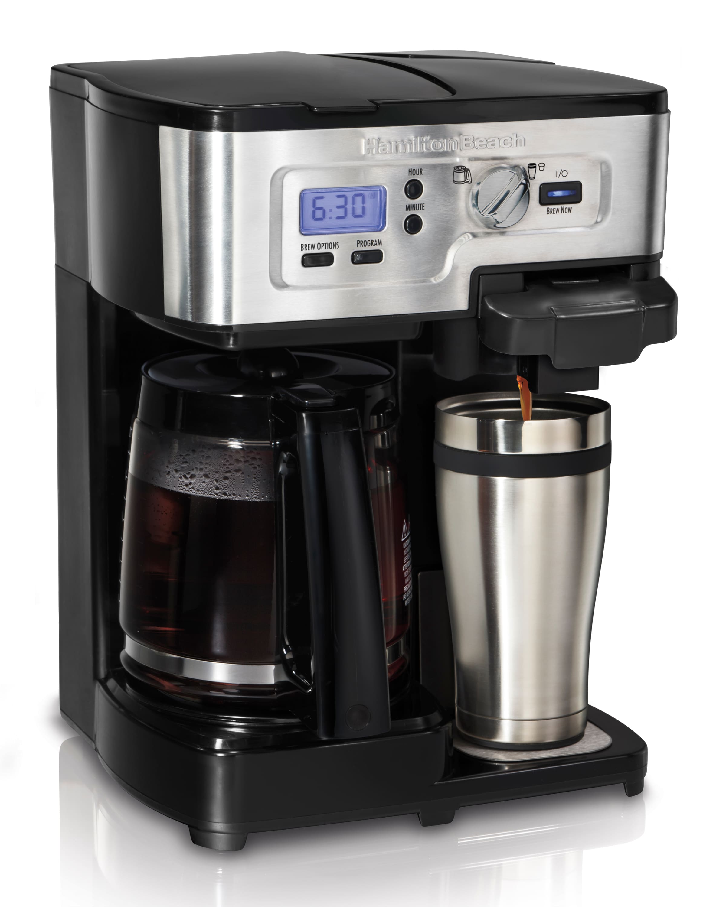 Hamilton Beach FlexBrew 1-Cup Black Single Serve Coffeemaker with Removable  Water Reservoir 49948 - The Home Depot