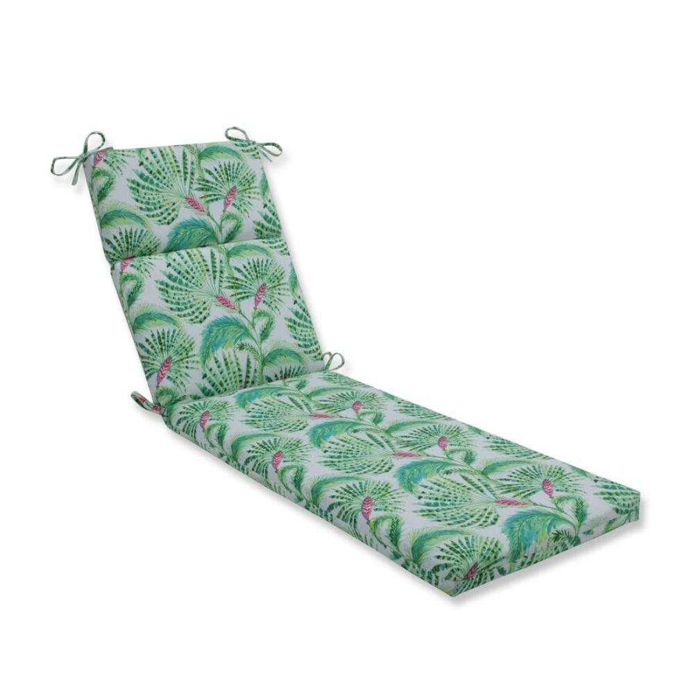 Pillow Perfect Shake and Stir Tropical Green Patio Chaise Lounge Chair ...