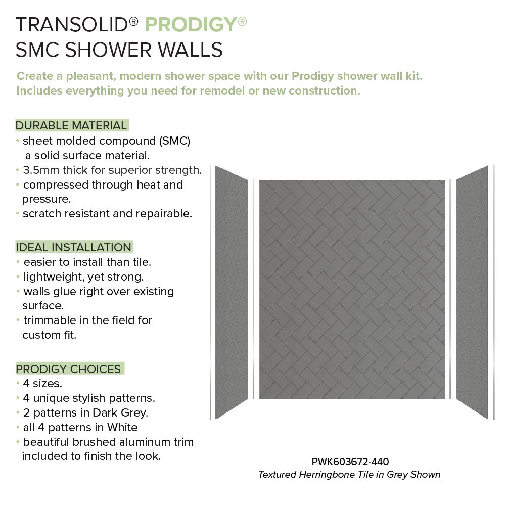 Transolid PWK603672-440 Shower-Wall-Surrounds - View #2