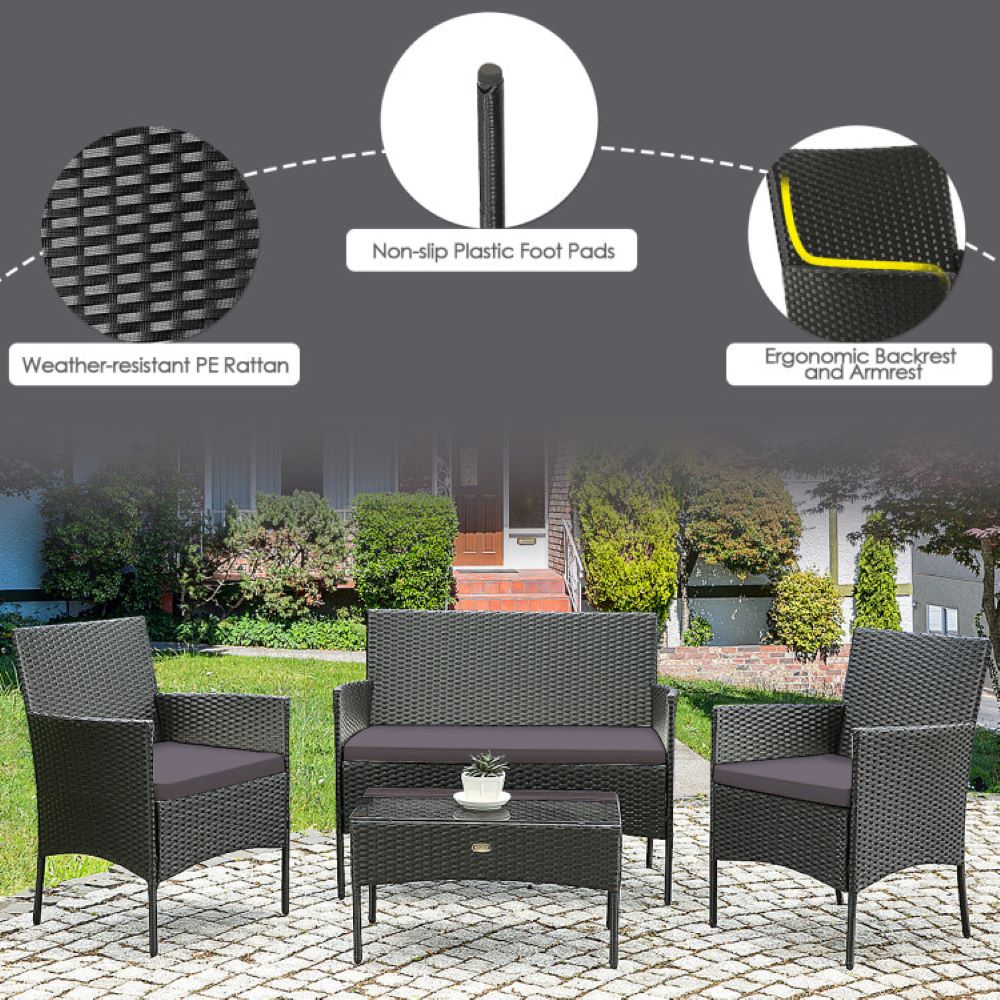 Forclover HYFC-5357WH-GR Patio-Conversation-Sets - View #15