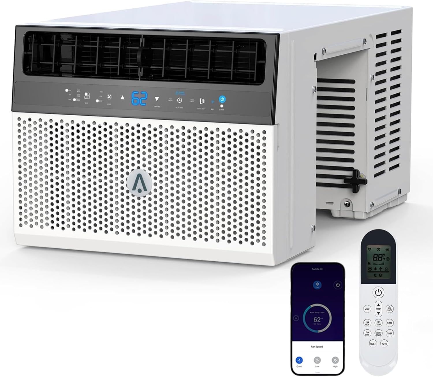 WhizMax PD-PHO-10U78CBN Window Air Conditioner - 6000 BTU Cooling - 6 Modes - WiFi Control - 41dB Quiet