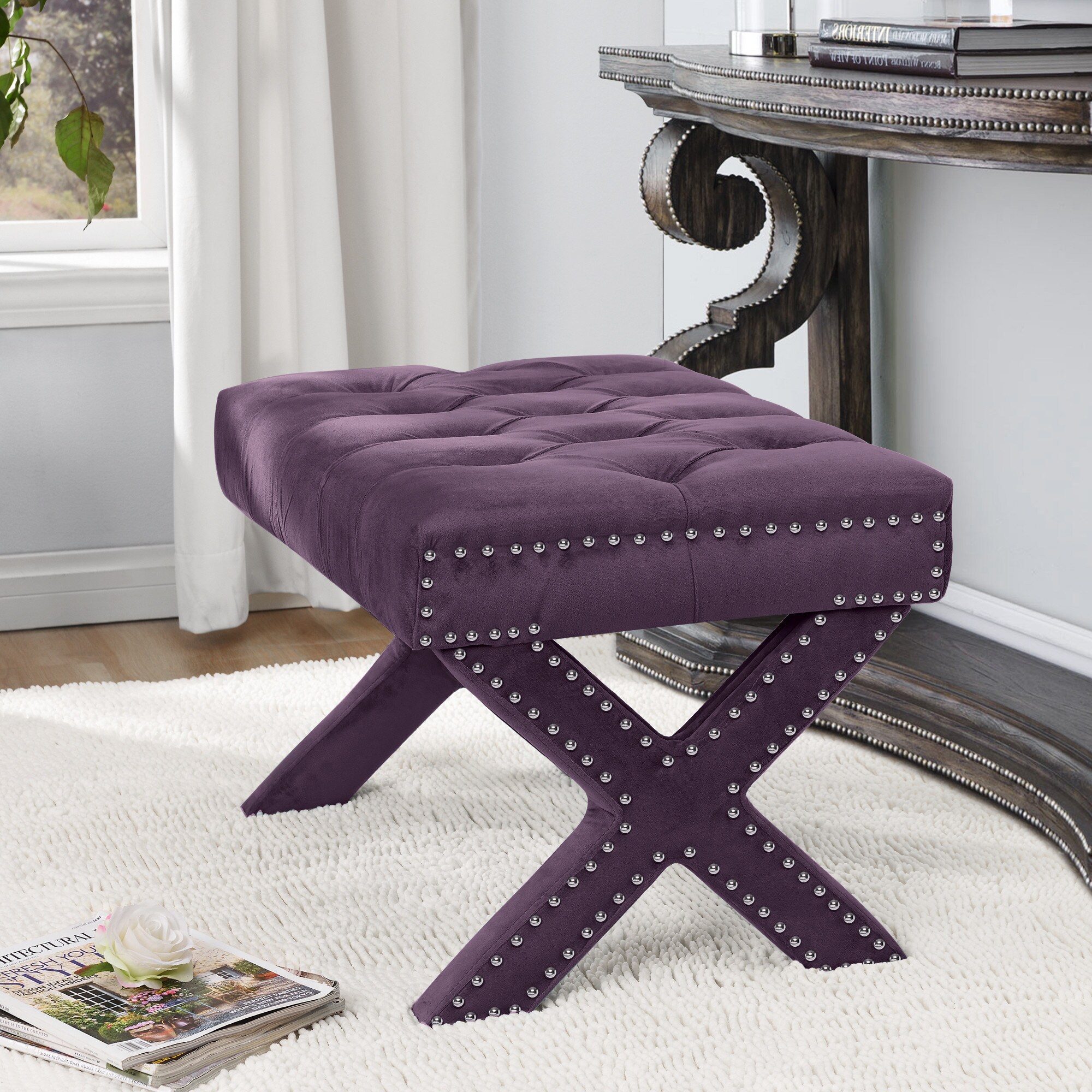 Inspired Home ON06-02PM-LS Indoor-Ottomans - View #2