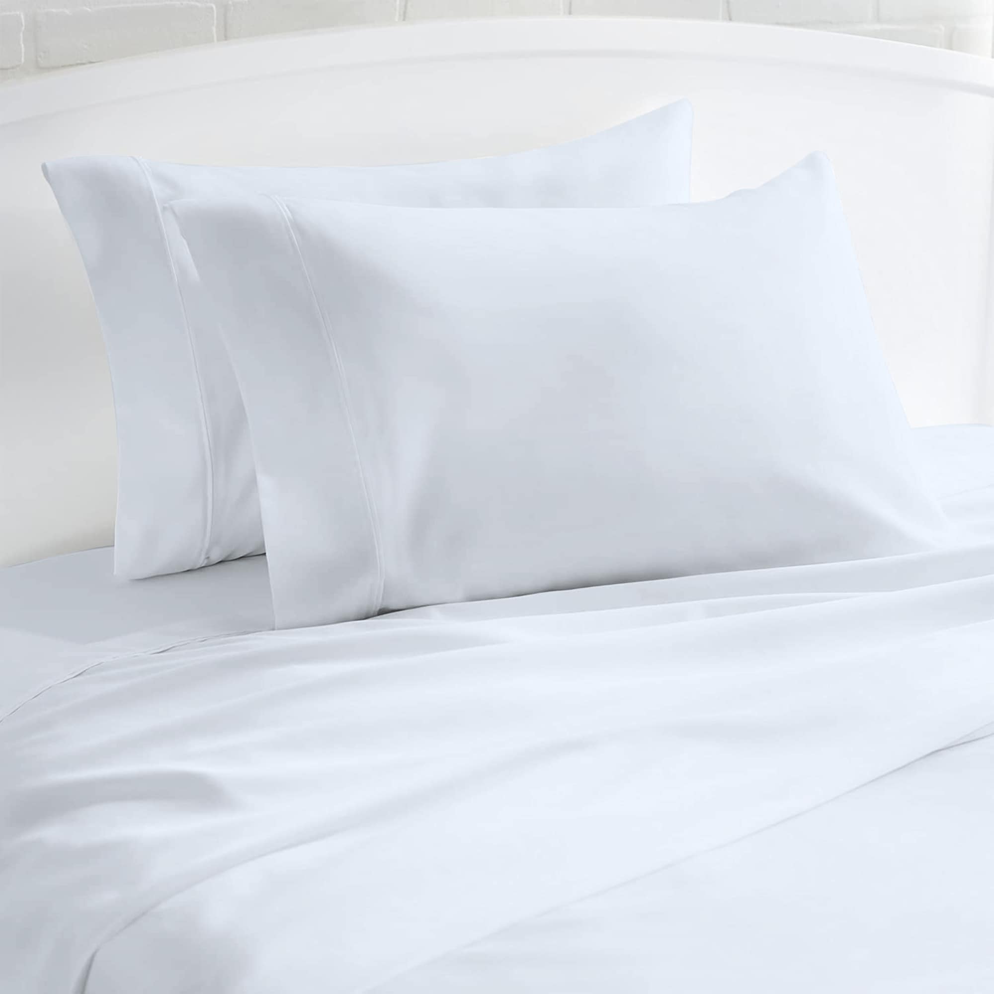 Great Choice Products 1000 Thread Count 100% Egyptian Cotton Pillow Cases,  White Standard Pillowcase Set