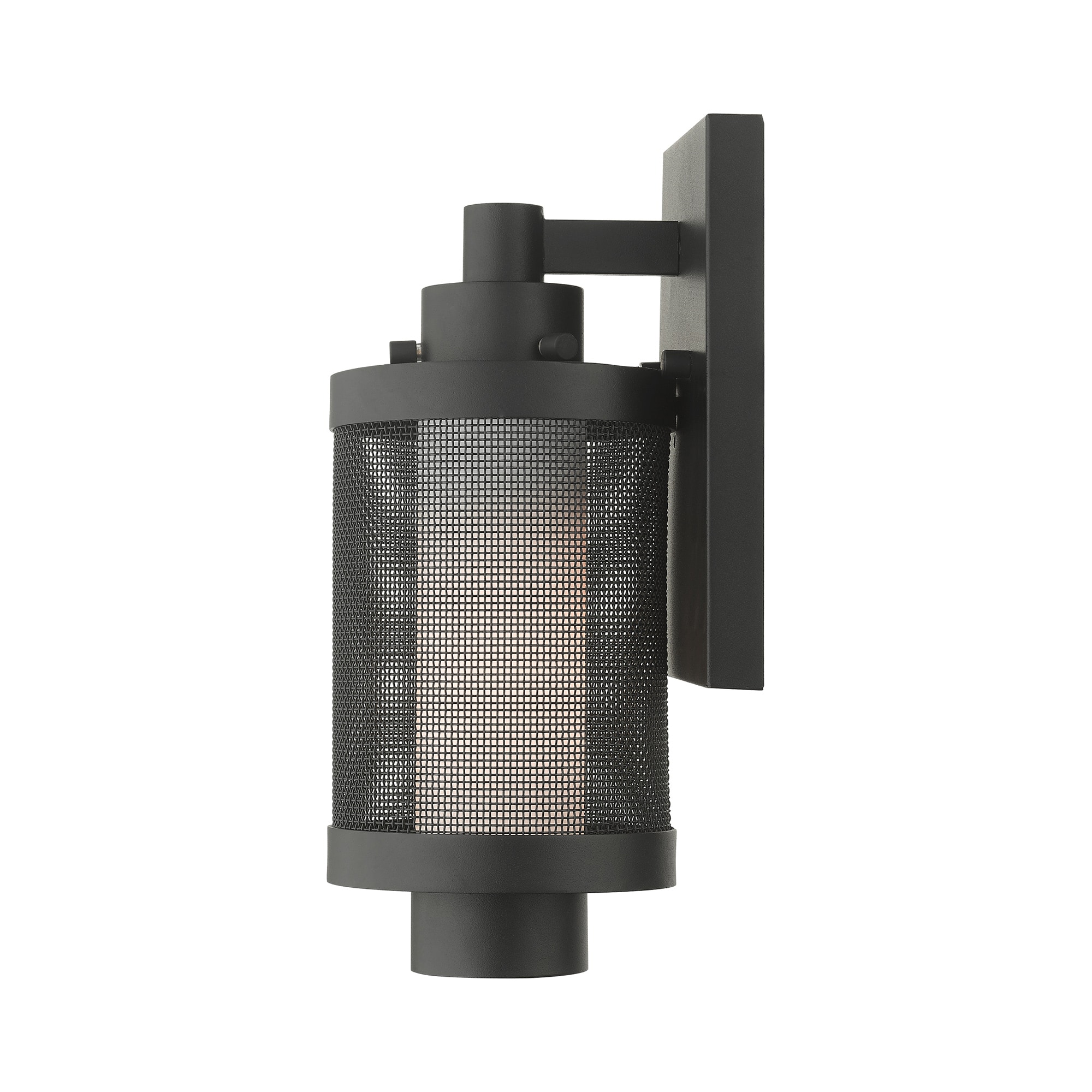 Textured Black Stainless Steel Mesh Outdoor Wall Lantern