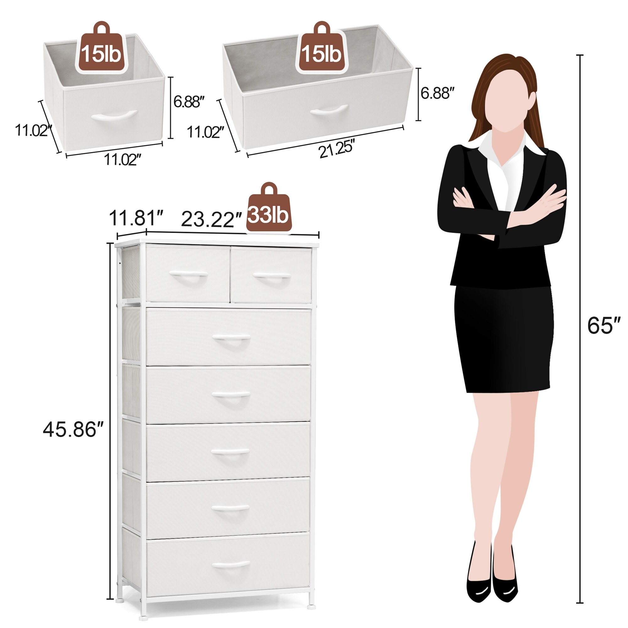 CloudFly CL-HD024WHT dressers - View #5