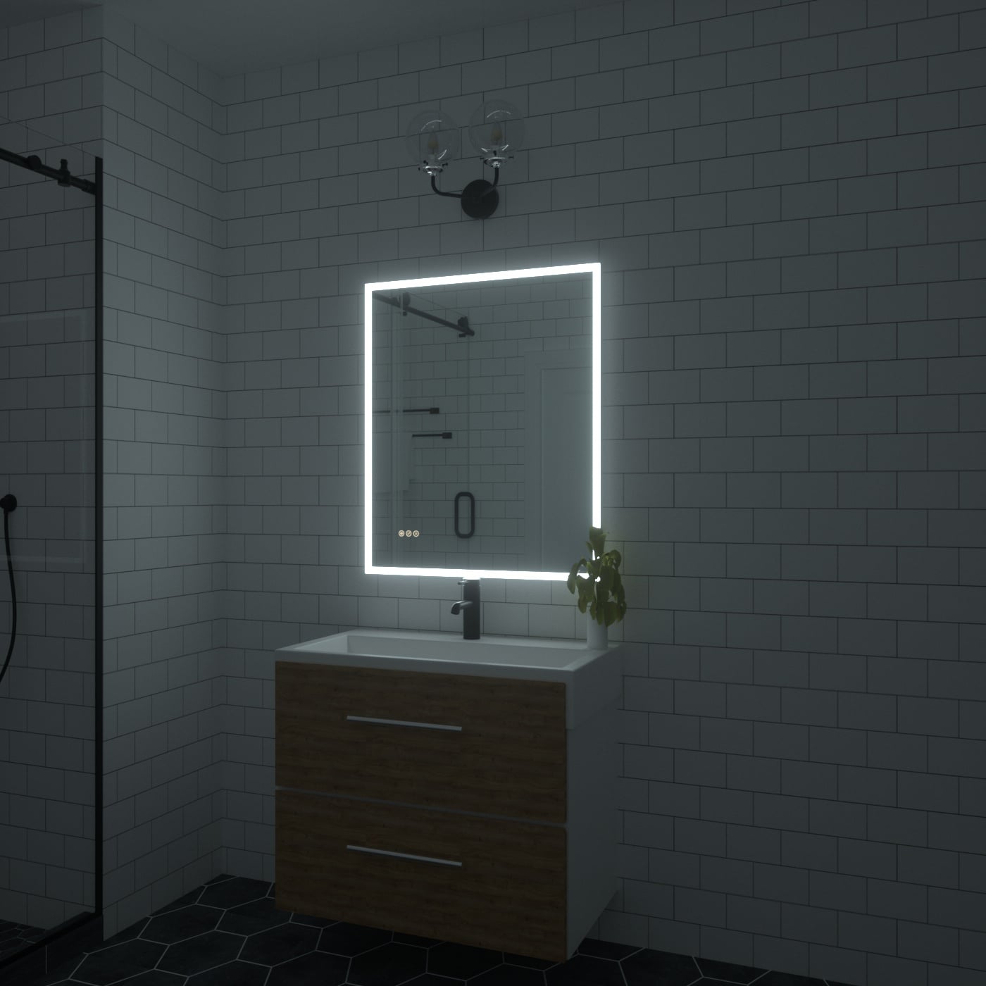 TaiMei MC04-3036SF1 Framed-Bath-Mirrors - View #3